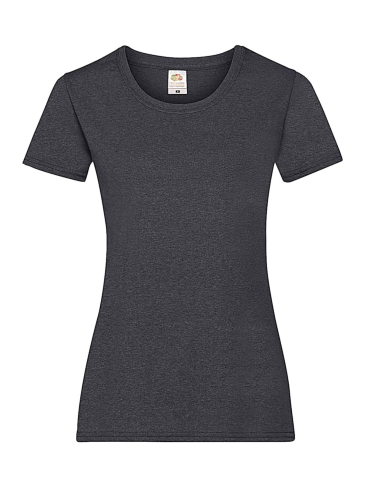 Γυναικείο T-Shirt Lady-Fit Valueweight 61-372-0 Fruit of the Loom Dark Heather Grey