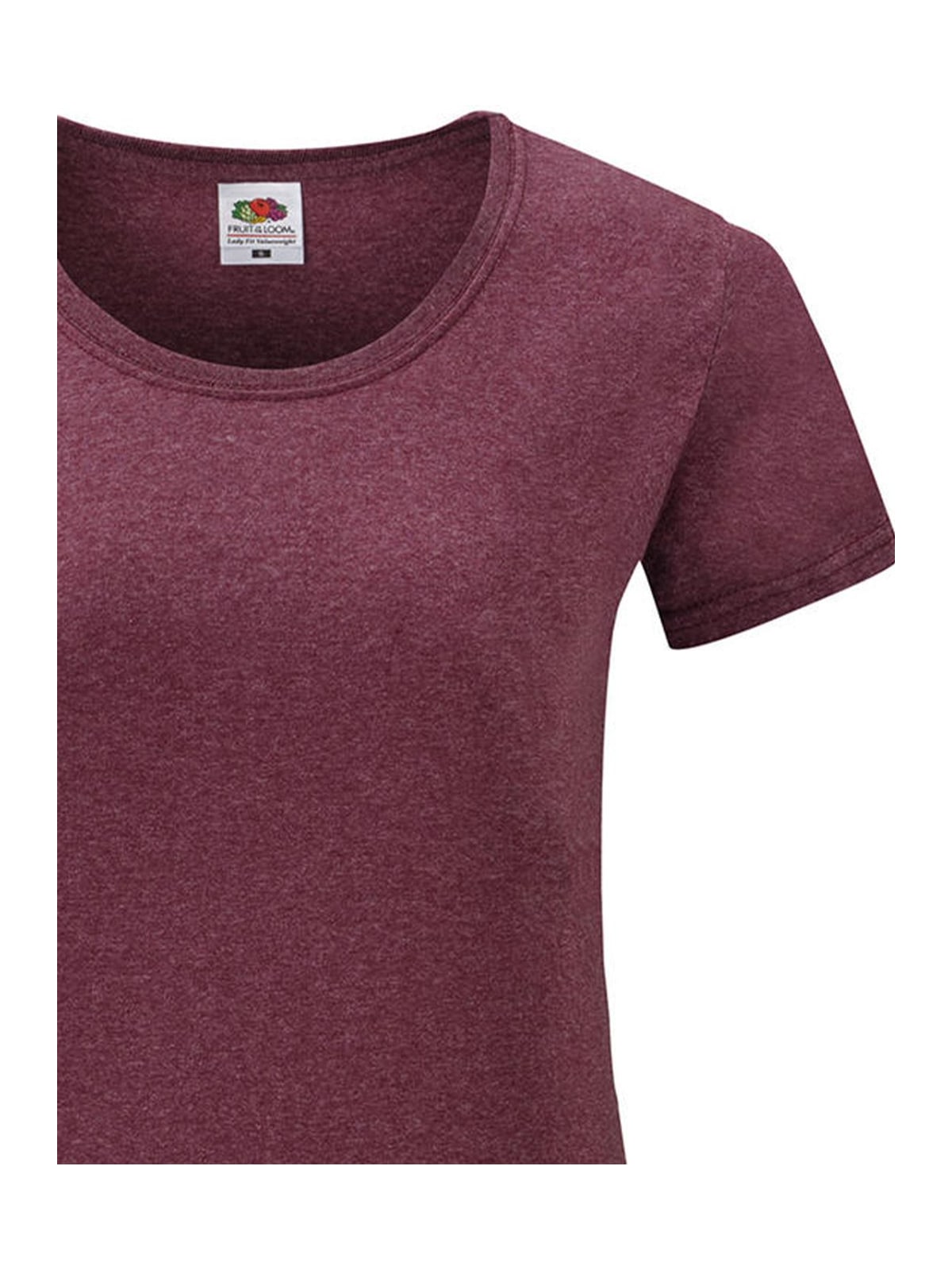 Γυναικείο T-Shirt Lady-Fit Valueweight 61-372-0 Fruit of the Loom Heather Burgundy
