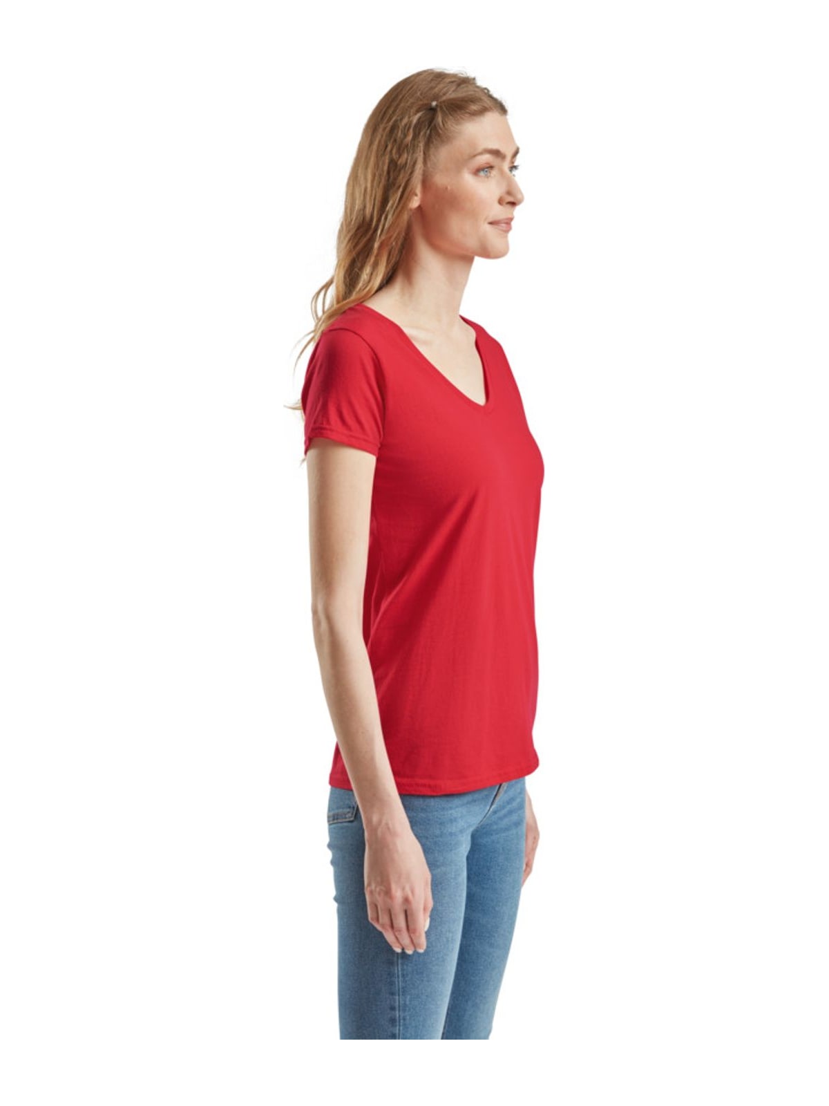 Γυναικείο T-Shirt 61-444-0 Fruit of the Loom Red