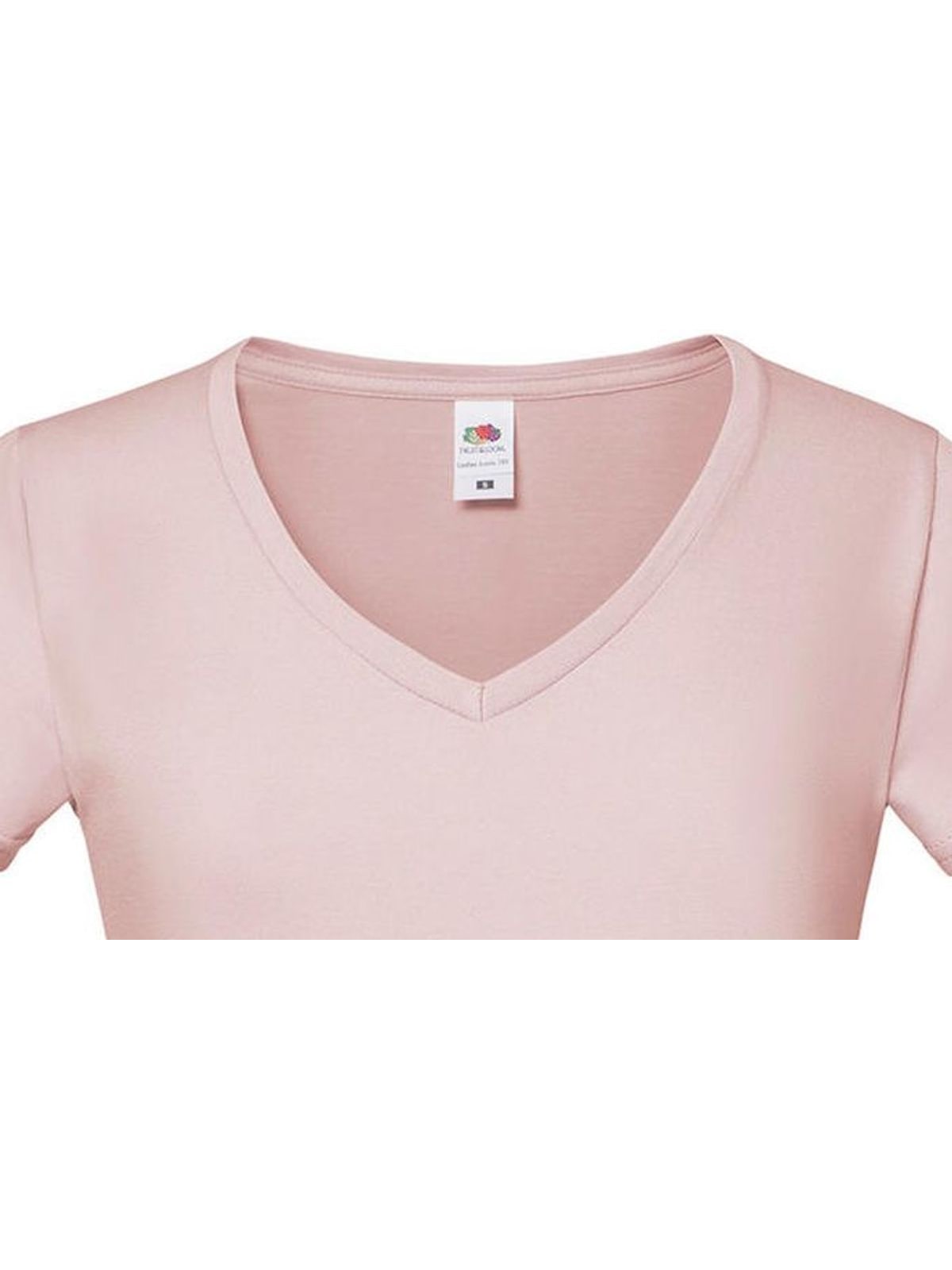 Γυναικείο T-shirt Iconic 150 V Neck 61-444-0 Fruit of the Loom Powder Rose