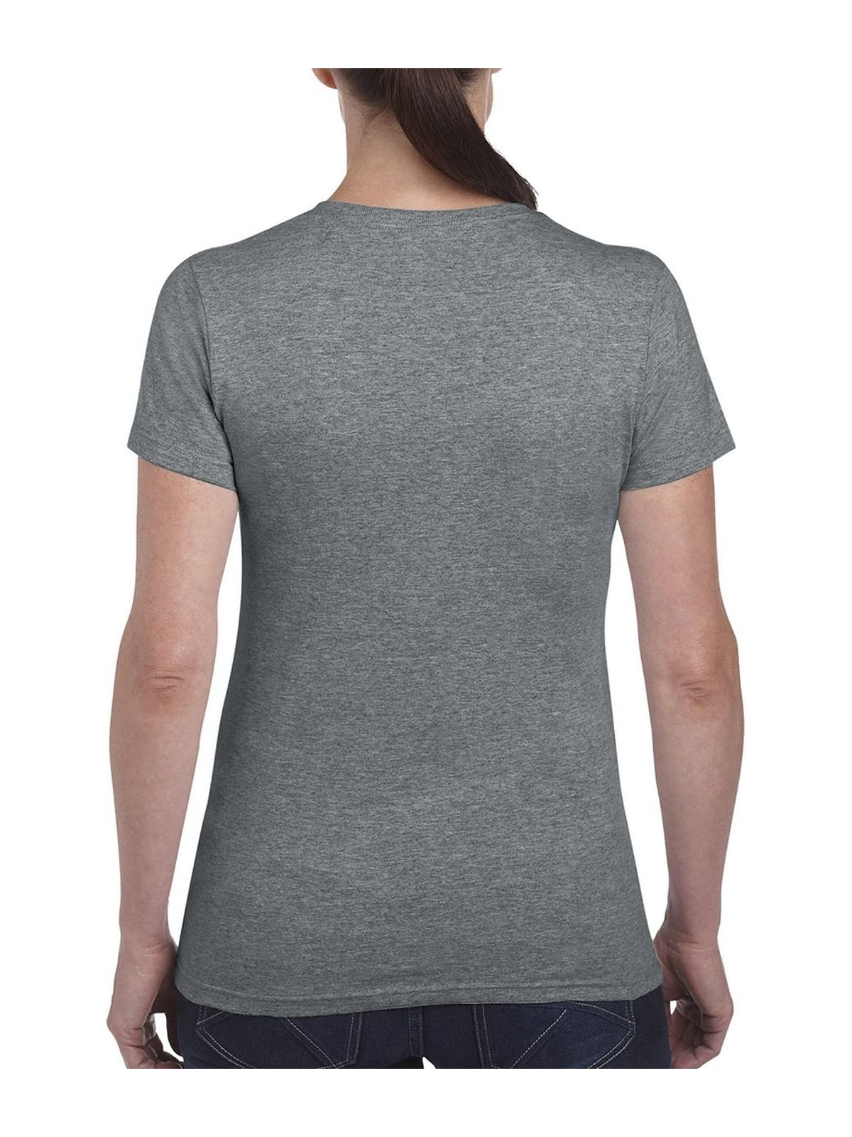 Ladies Heavy Cotton T-Shirt Gildan 5000L Graphite Heather