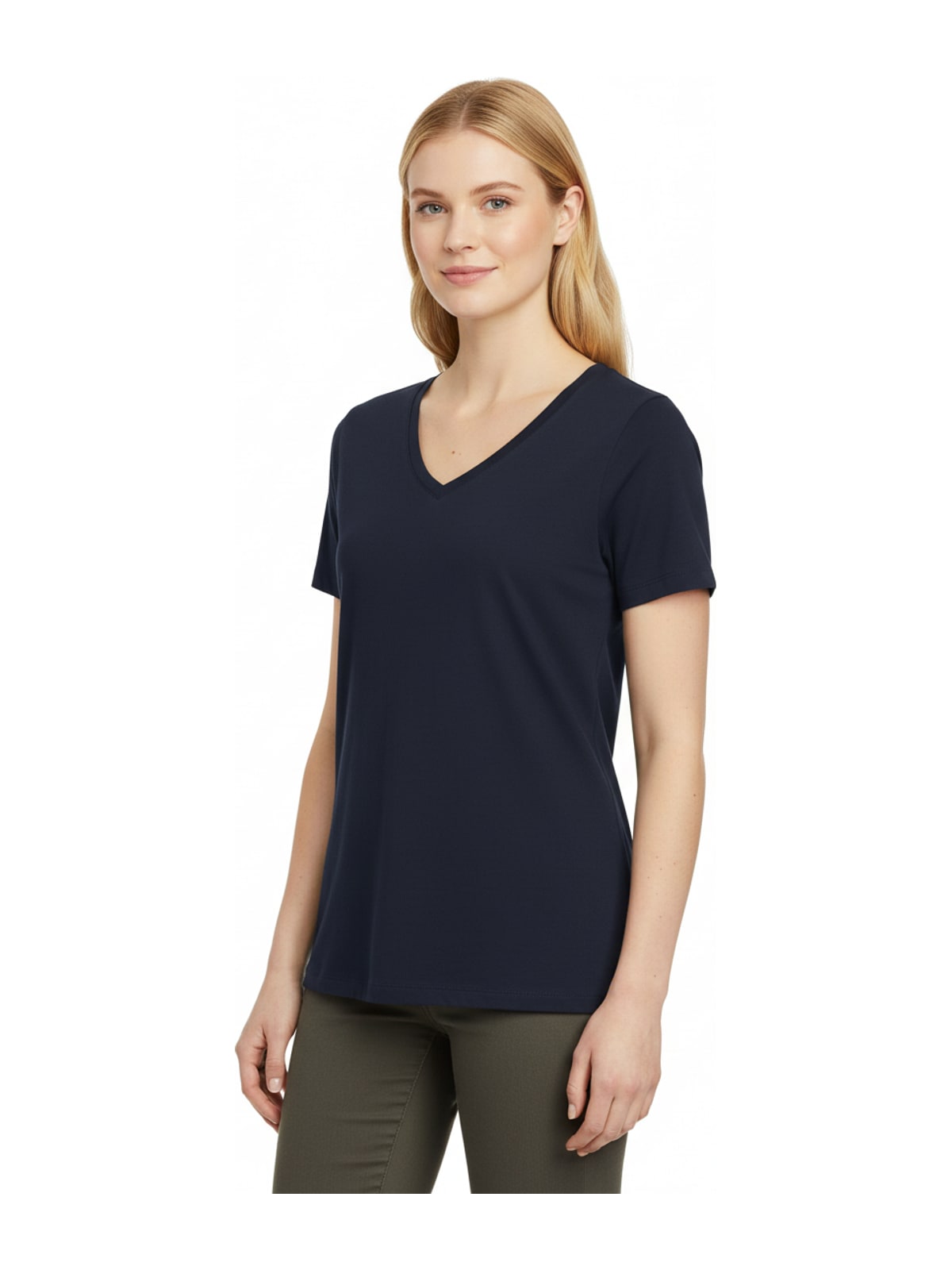 Γυναικείο T-Shirt TW045 B&C Organics Organic V-Neck Navy