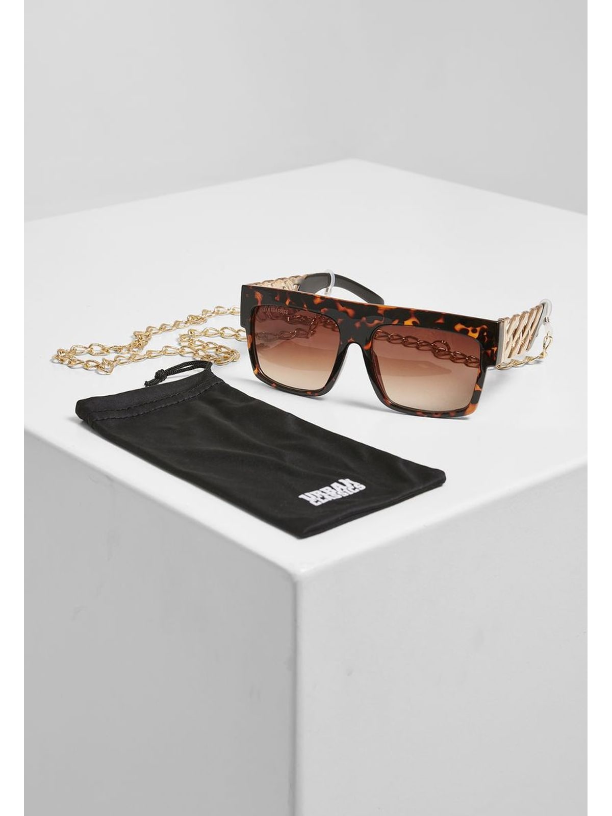 Sunglasses Zakynthos with Chain Urban Classics TB4236 Amber/Gold one size