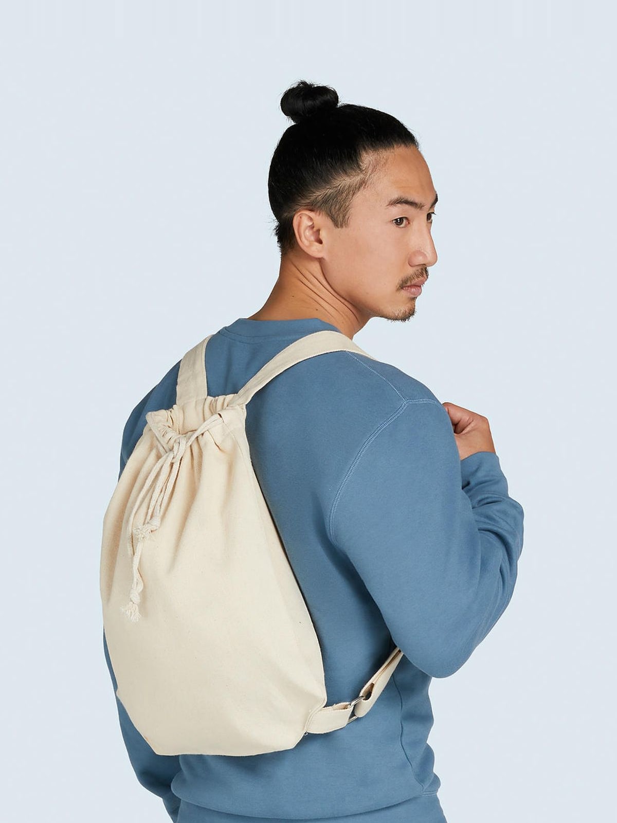 Canvas Backpack Straps and Drawstring SG ACCESSORIES - BAGS CA-Backpack-ST Natural