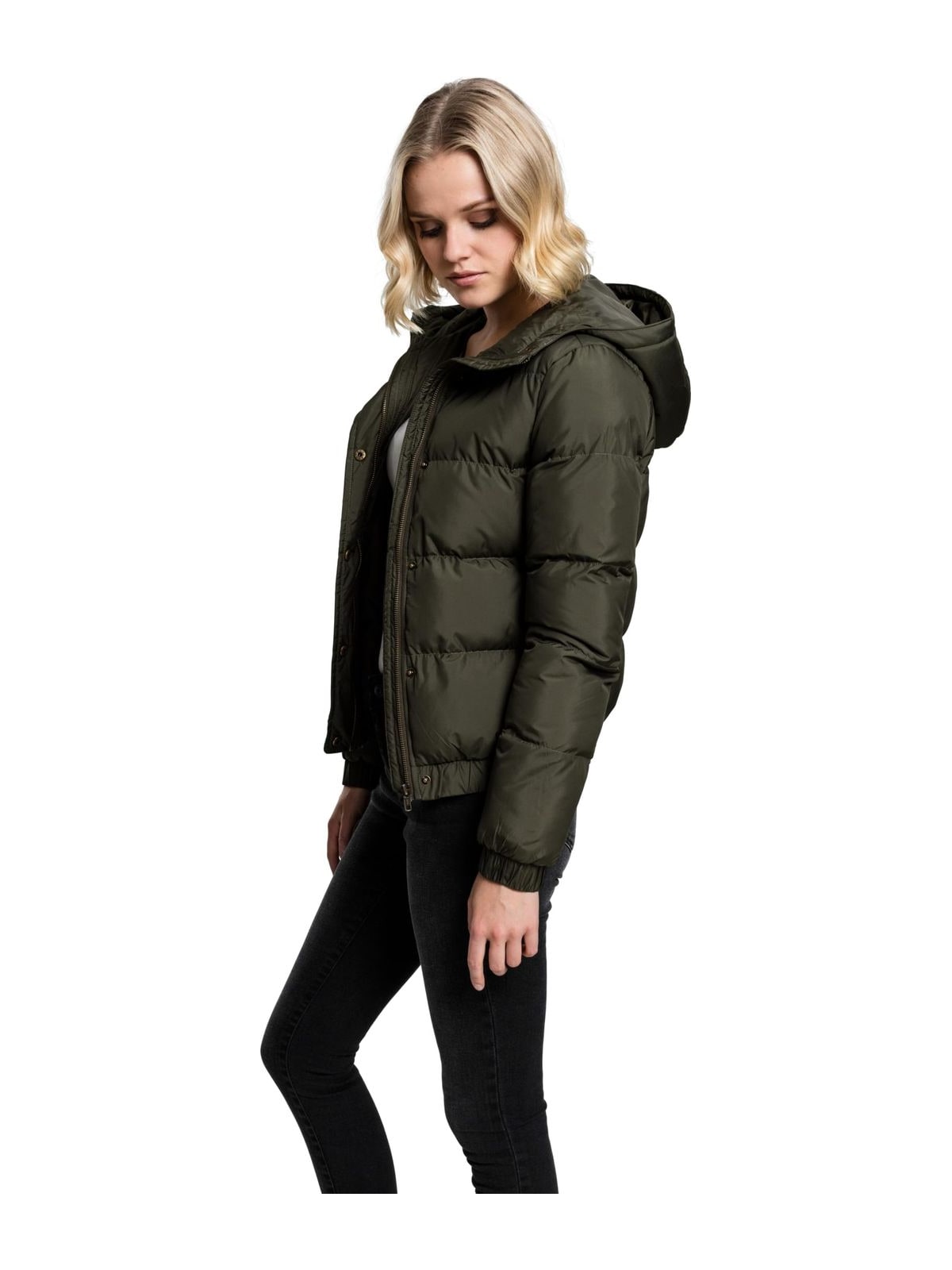 Γυναικείο Φουσκωτό Μπουφάν με Κουκούλα TB1756 Urban Classics Dark Olive