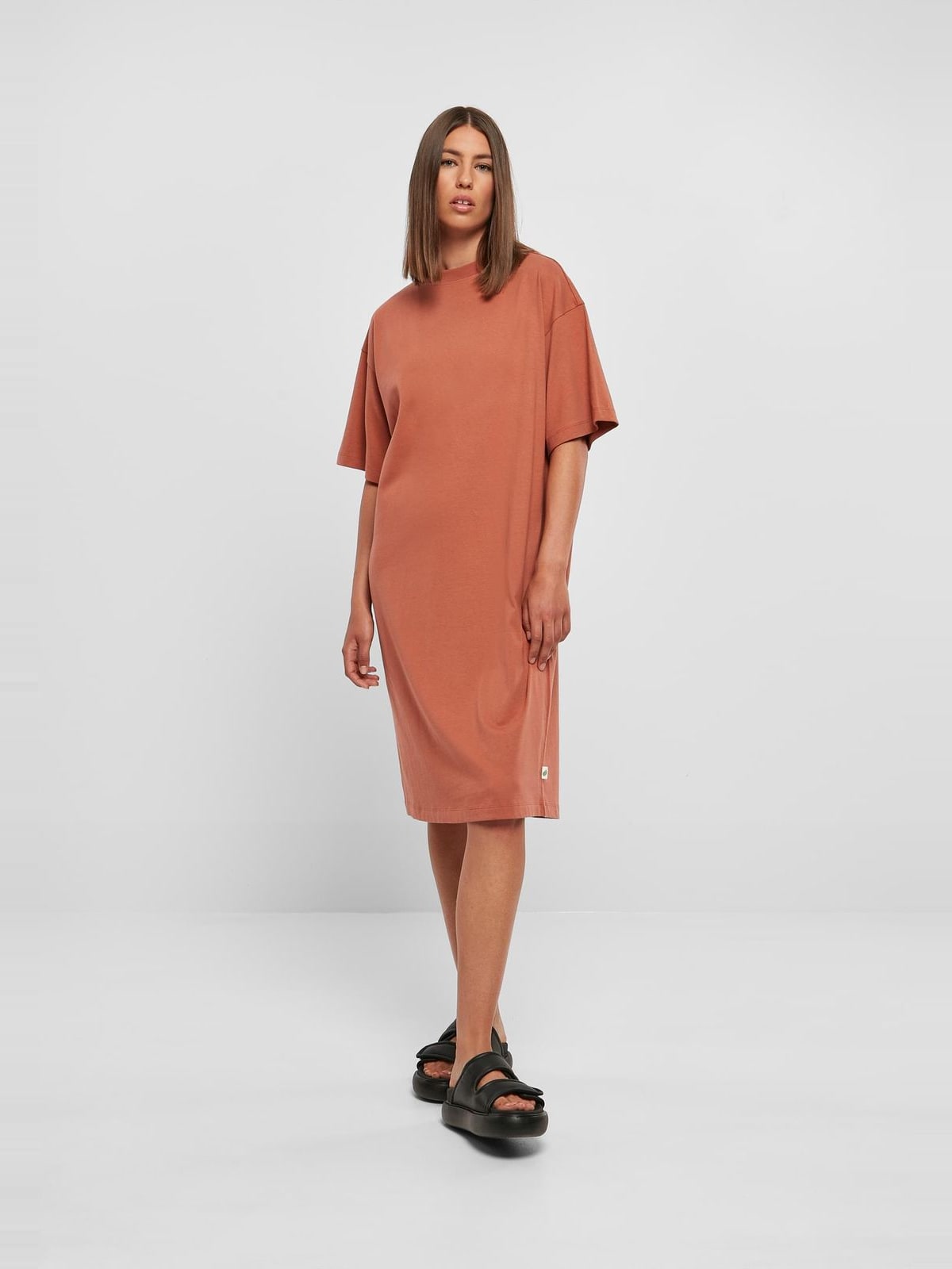 Γυναικείο Φόρεμα Organic Long Oversized Tee TB4792-04420 Urban Classics Curvy Terracotta