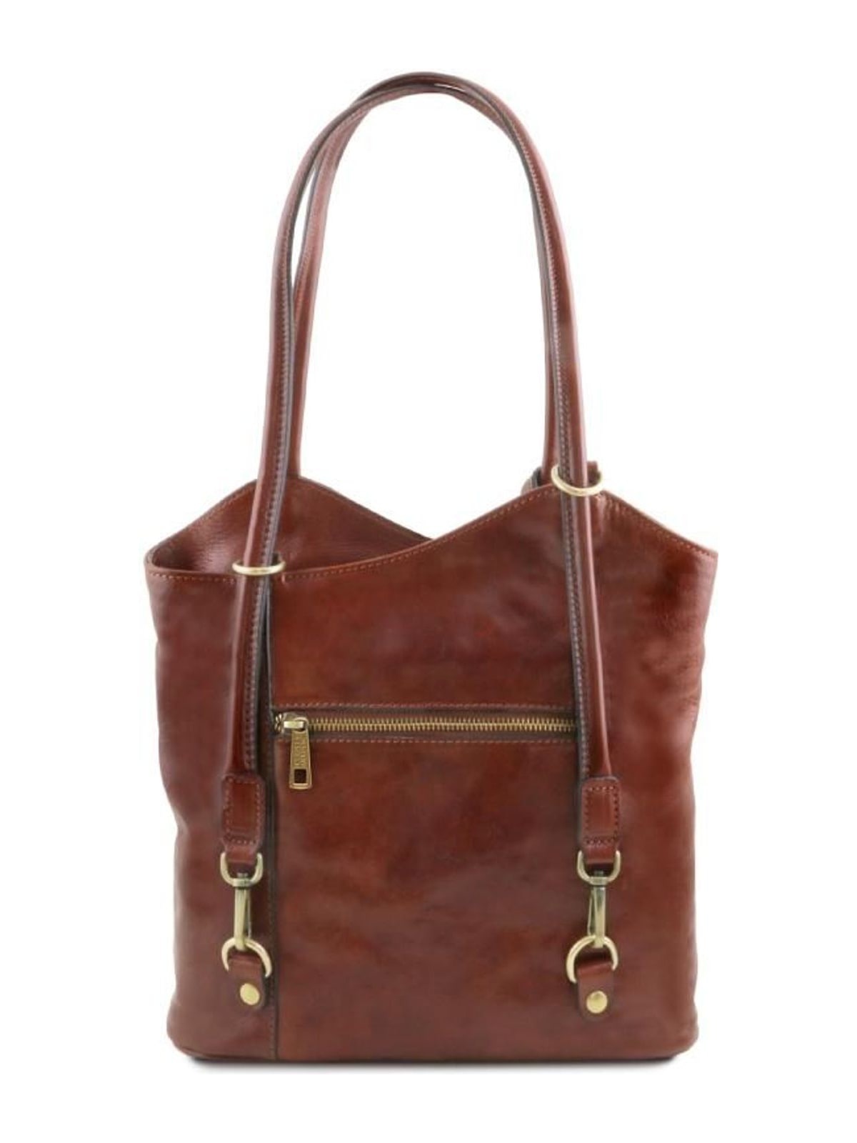 Tuscany Leather Γυναικεία Τσάντα Δερμάτινη Πλάτης & Ώμου TL141497 Tuscany Leather Patty Καφέ - 5
