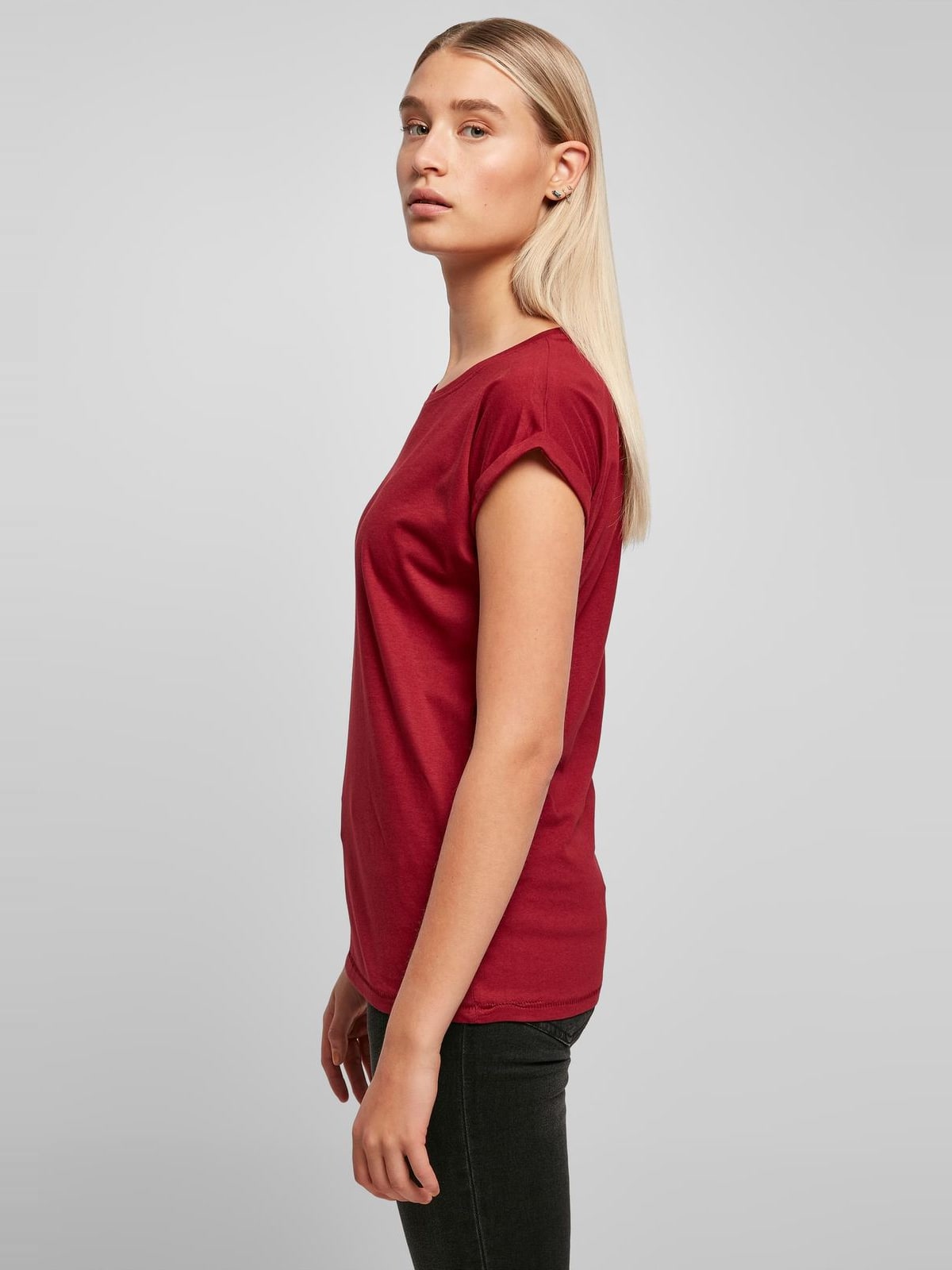 Γυναικείο T-Shirt BY021 Build Your Brand Ladies Extended Shoulder Tee Burgundy
