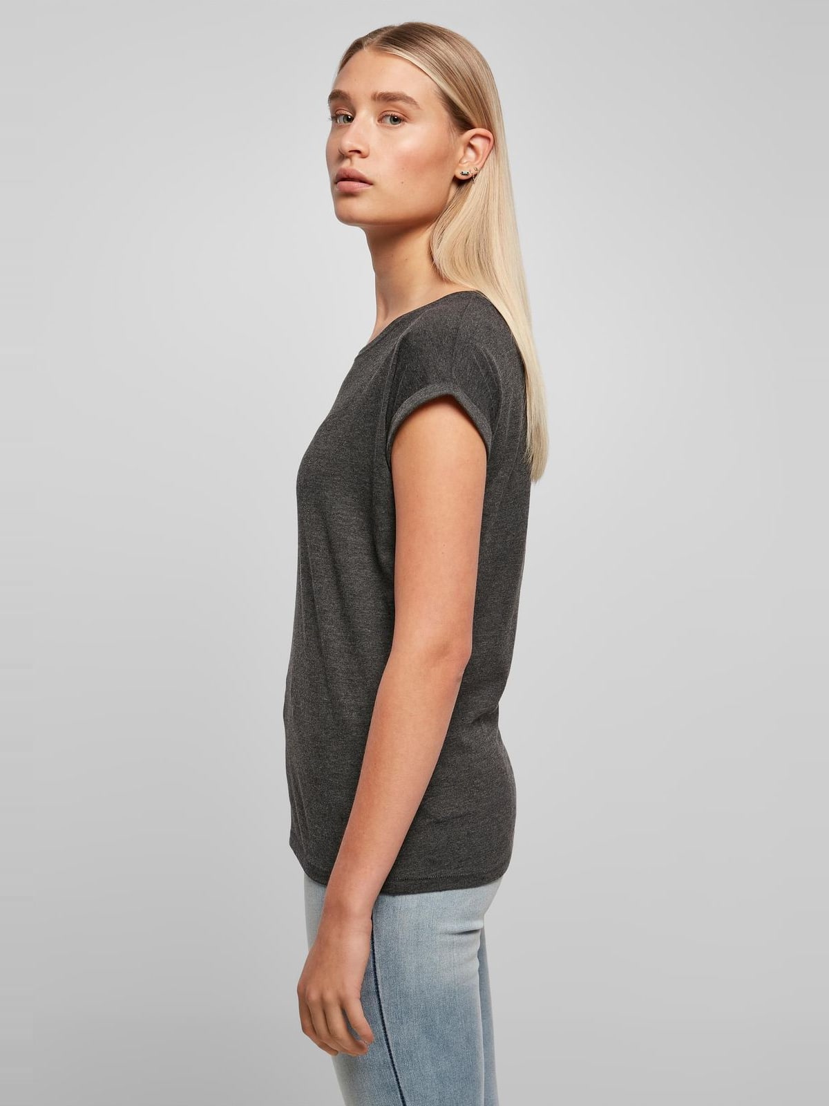 Γυναικείο T-Shirt BY021 Build Your Brand Black Charcoal