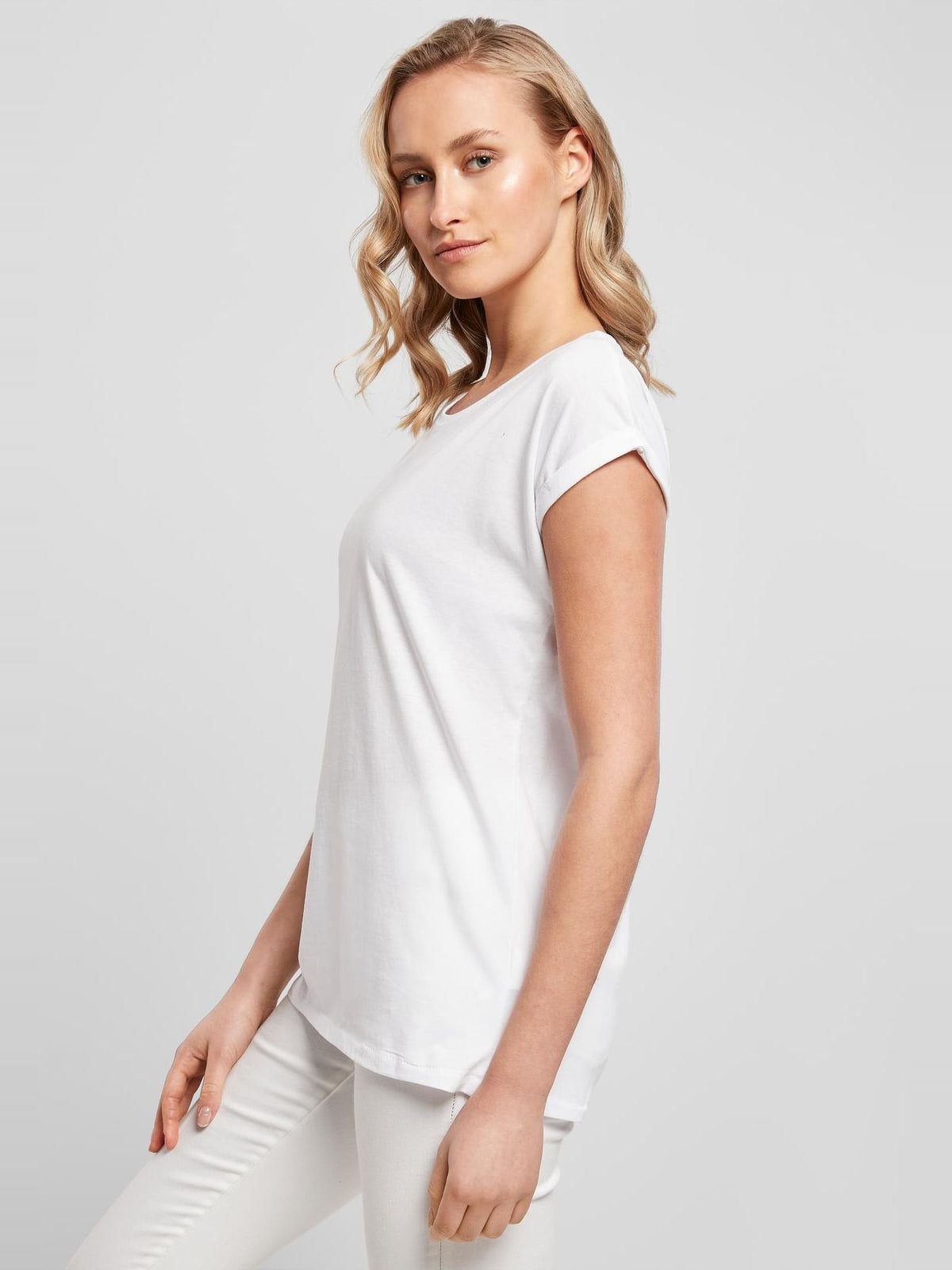 Γυναικείο T-Shirt BY021 Build Your Brand Ladies Extended Shoulder Tee White