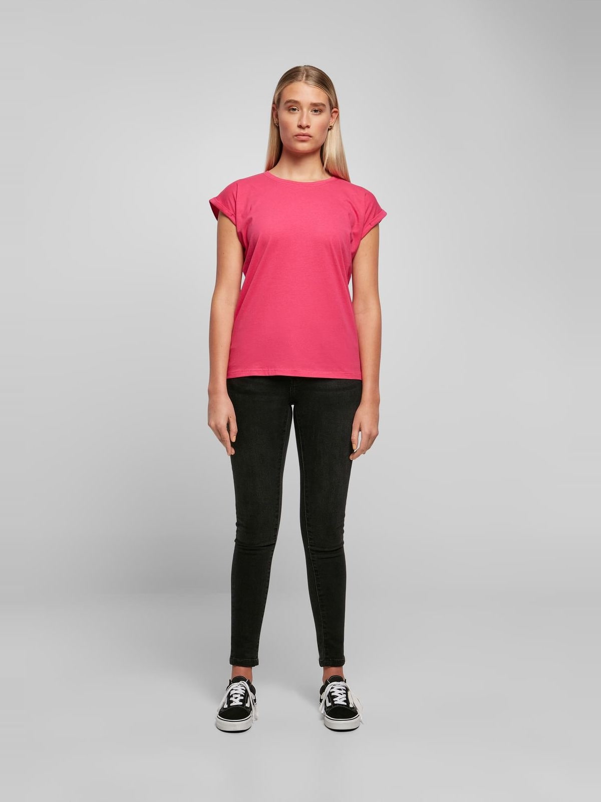 Γυναικείο T-Shirt BY021-02534 Build Your Brand BYB Extended Shoulder Tee Hibiskus Pink