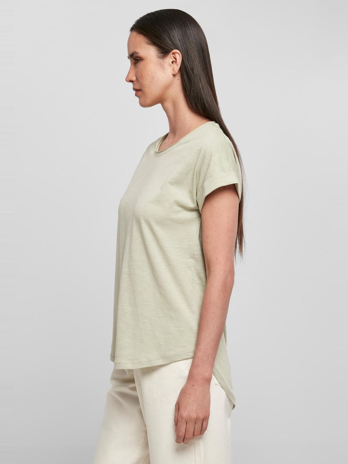 Γυναικείο T-Shirt Ladies Long Slub BY036 Build Your Brand Soft Salvia Softsalvia