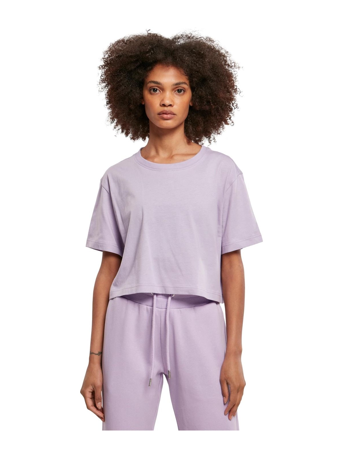 Ladies Short Oversized Tee 2-Pack Urban Classics TB1555A lilac+softyellow