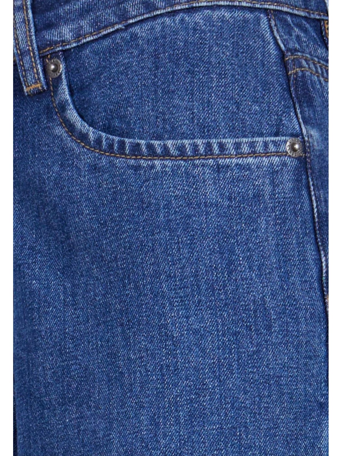 Ladies Mid Waist Wide Denim Παντελόνι Urban Classics TB6112-02443 mid indigo washed