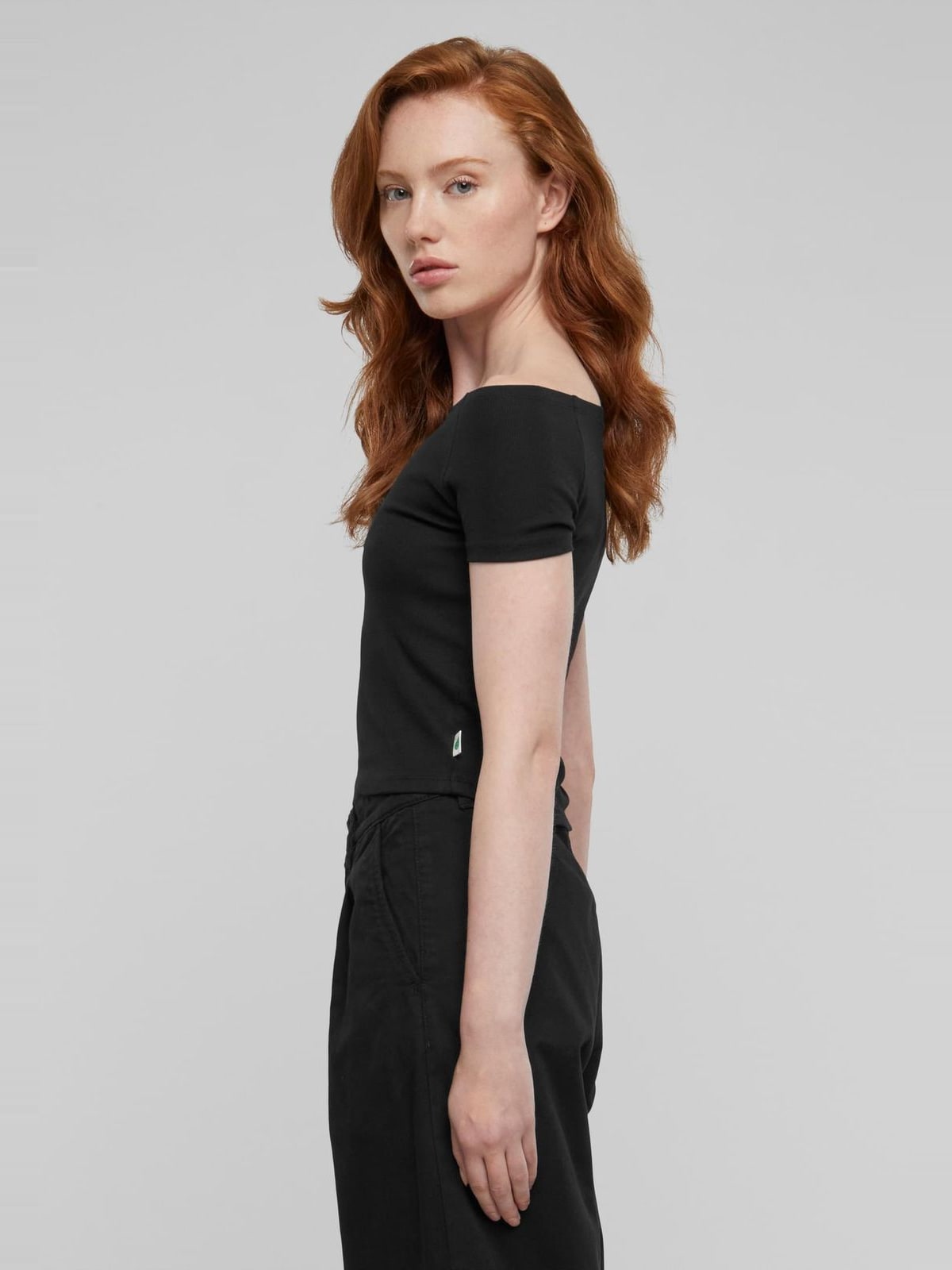 Γυναικεία Μπλούζα Rib Off Shoulder TB6184 Urban Classics Black