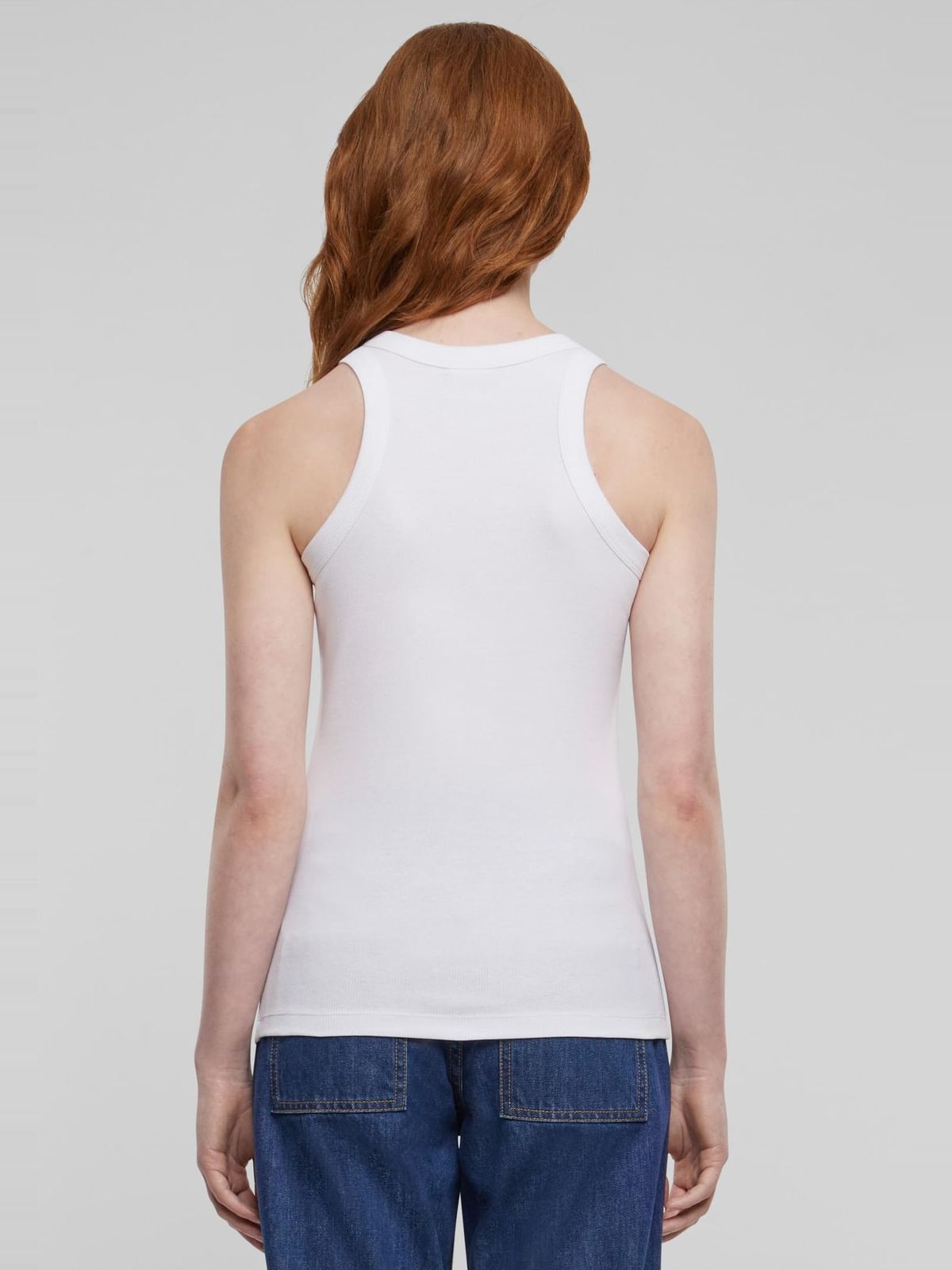 Ladies Racer Back Rib Top Urban Classics TB6188-00220 white