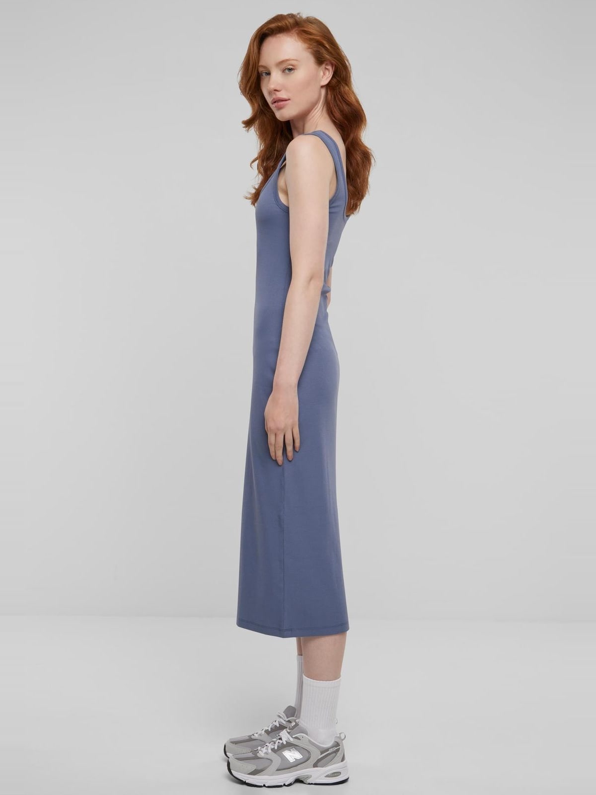 Γυναικείο Φόρεμα Rib Top TB6190 Urban Classics Vintageblue