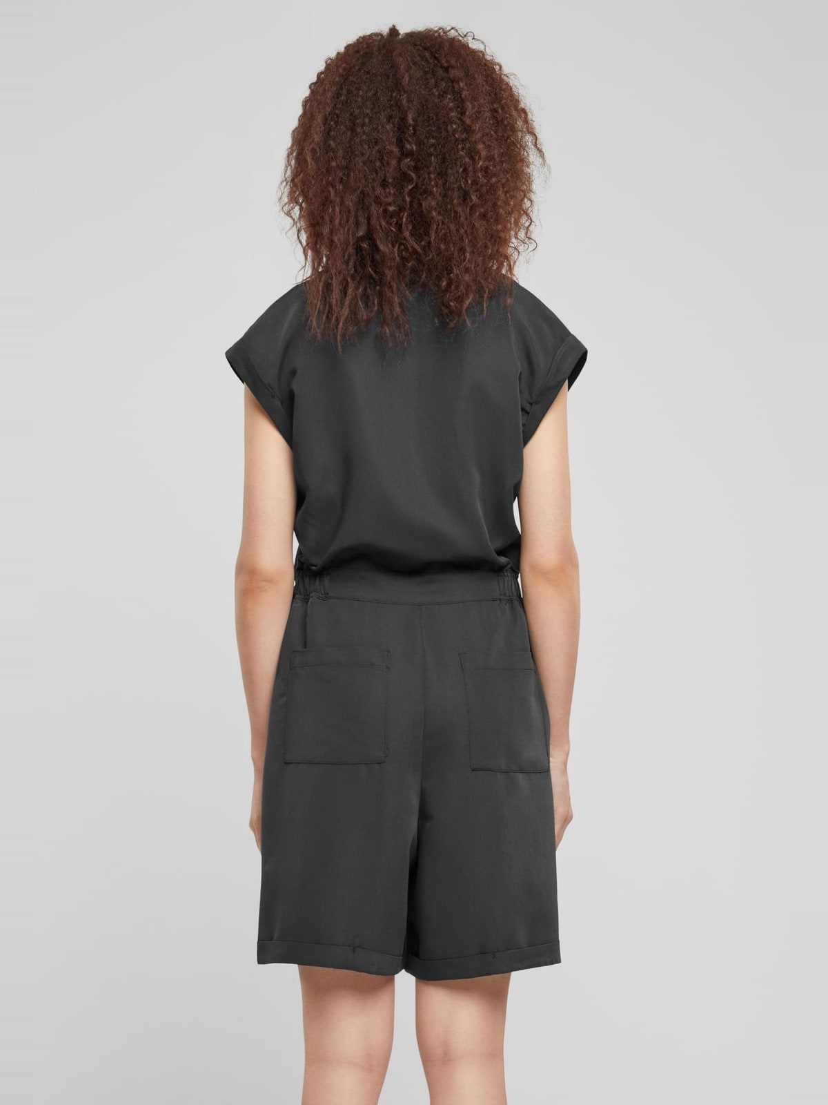 Ladies Viscose Twill Jumpsuit Urban Classics TB6199 black