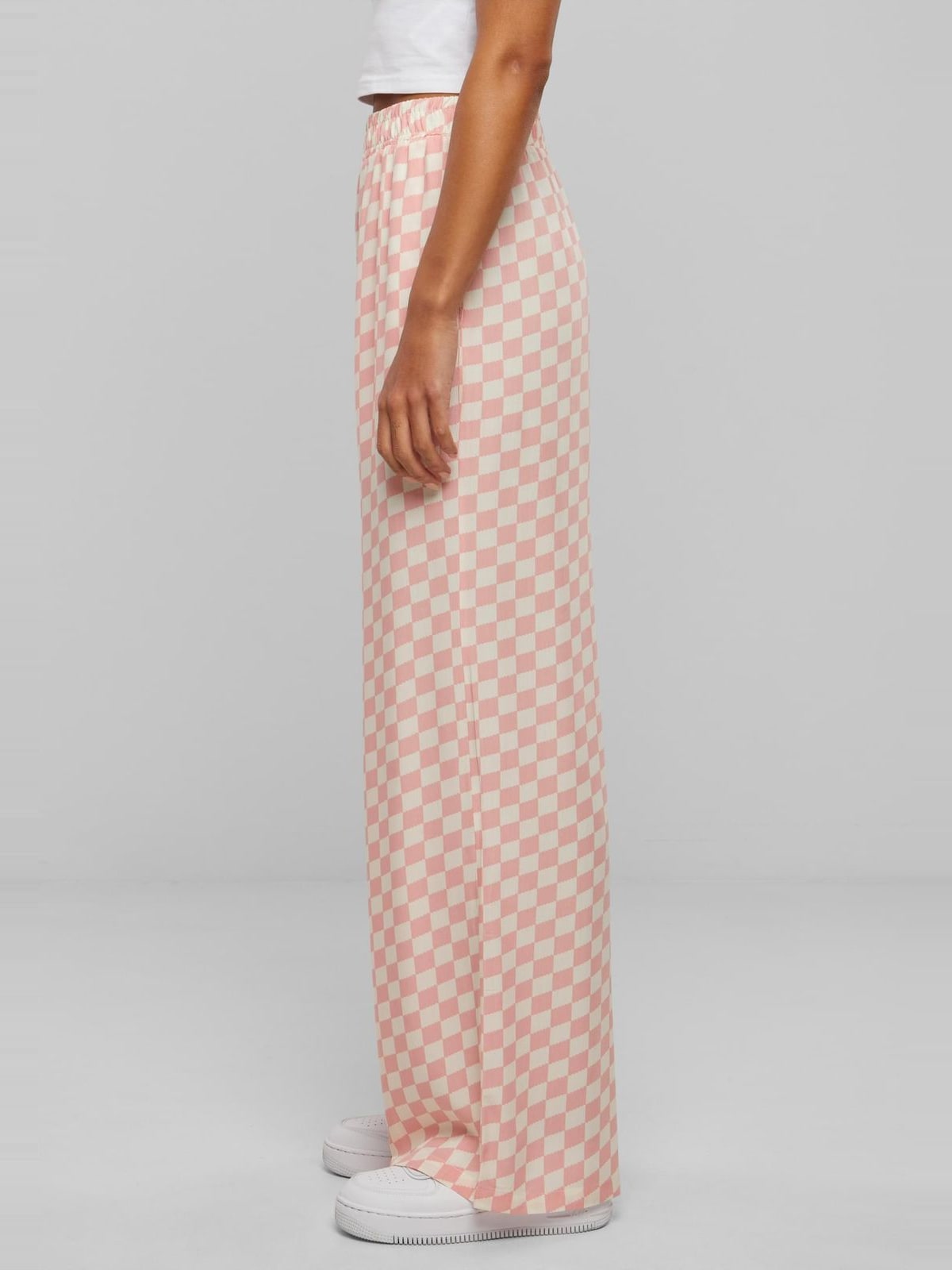 Γυναικείο Resort Παντελόνι Βισκόζη TB6218 Urban Classics lemonadepinkcheck