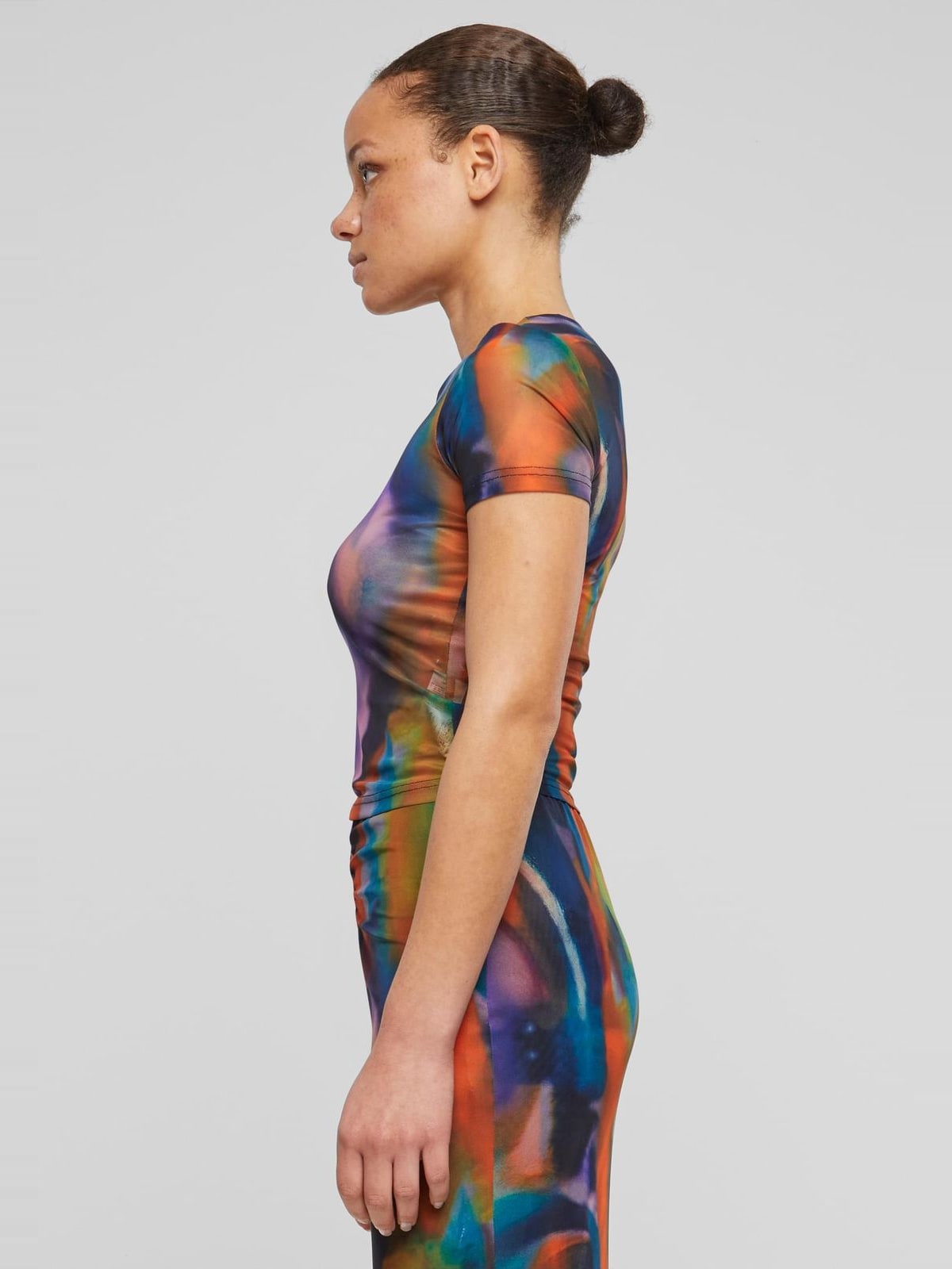 Ladies AOP Mesh Tee Urban Classics TB6880 multicolorreflection