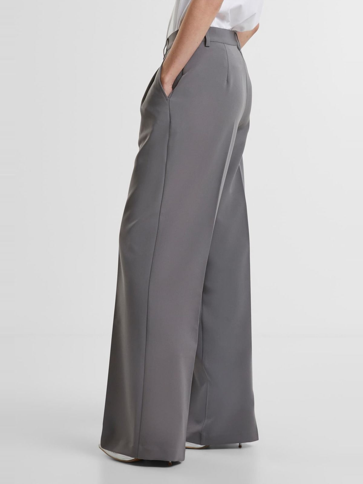 Γυναικείο Παντελόνι Wide Leg TB6949-15265 Urban Classics Cloudgrey