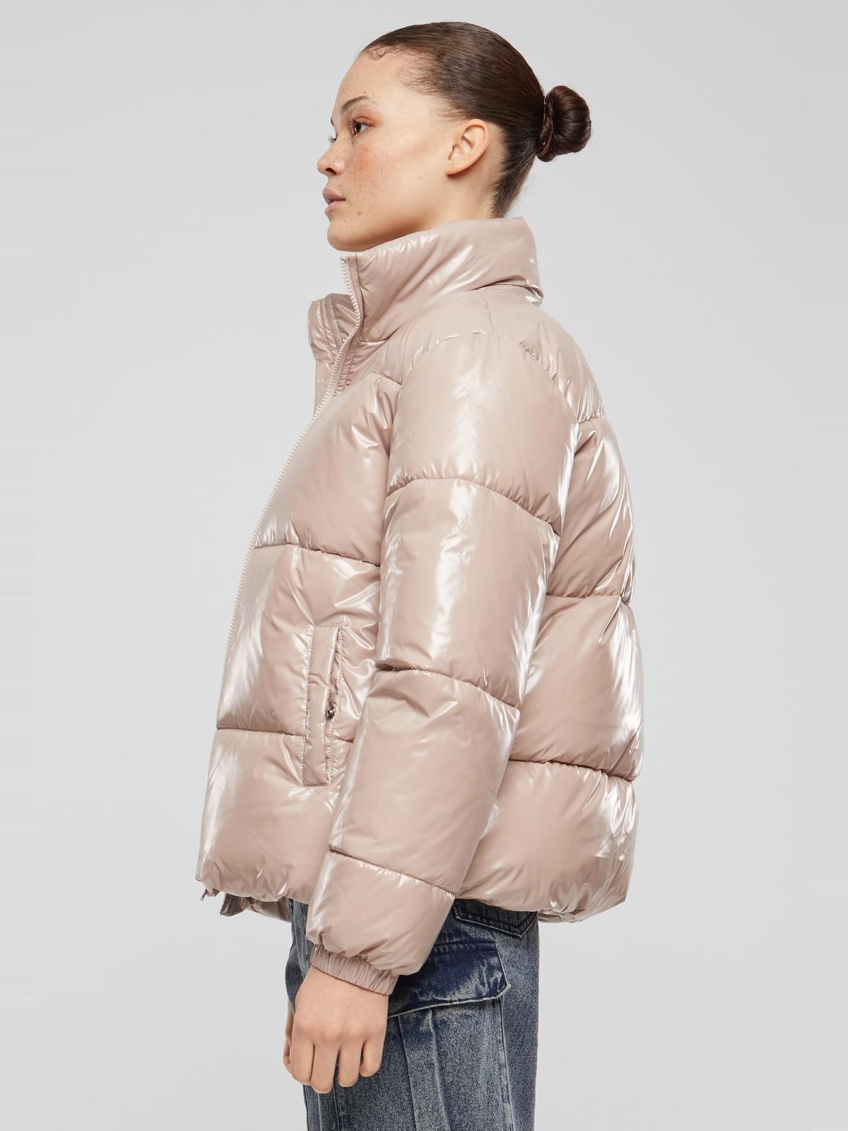 Γυναικείο Φουσκωτό Μπουφάν Recycled Short Shiny Puffer TB7003 Urban Classics Duskrose