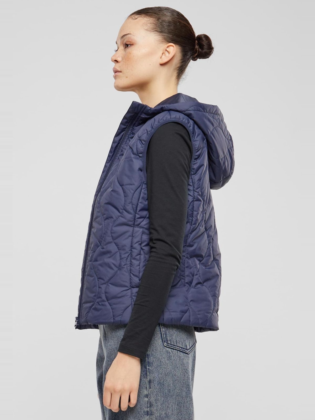 Γυναικείο Αμάνικο Μπουφάν Puffer Ladies Super Light TB7009 Urban Classics Black Navy