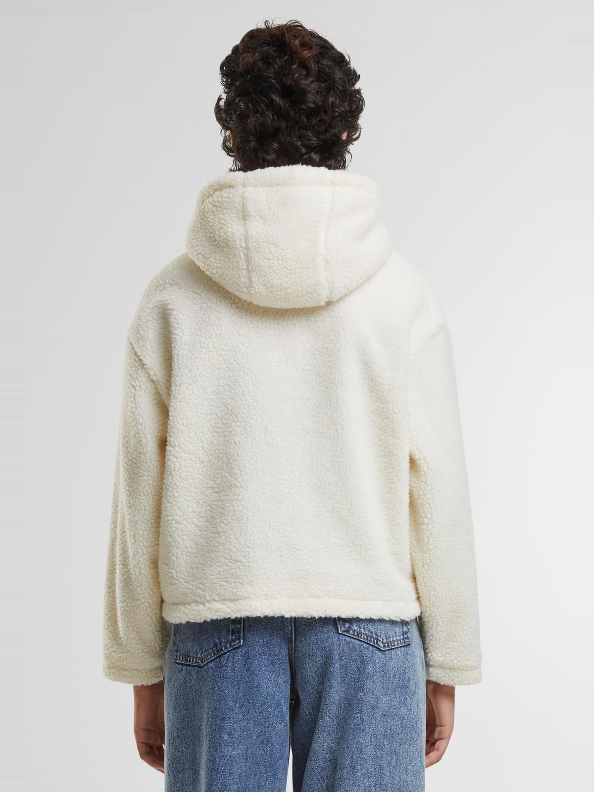 Ladies Short Hooded Sherpa Jacket Urban Classics TB7072-02903 Whitesand
