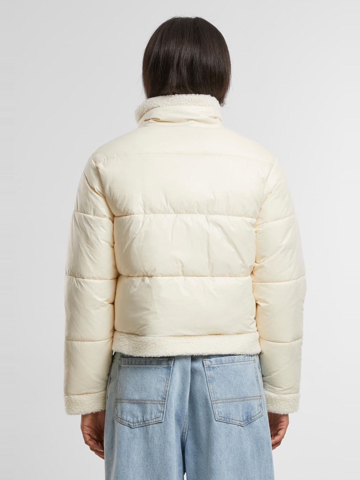 Γυναικείο Μπουφάν Puffer TB7074 Urban Classics Sherpa Shiny Recycled Whitesand/Whitesand