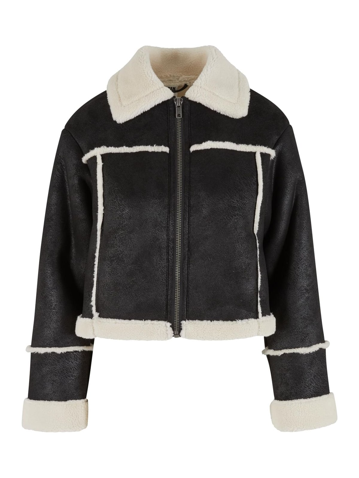 Γυναικείο Μπουφάν Shearling TB7076-03275 Urban Classics black/whitesand