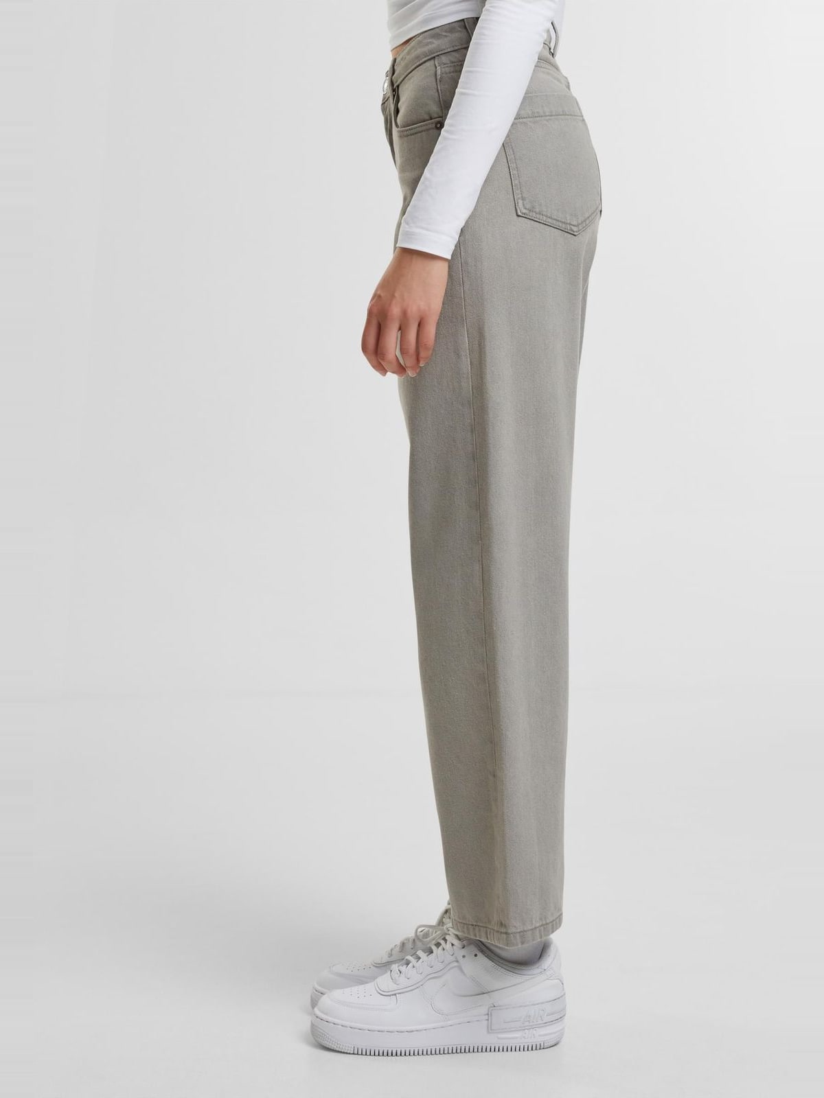 Γυναικείο Τζιν Παντελόνι Mid Waist 90s TB7127 Urban Classics 17836 Lighter Dirty Washed