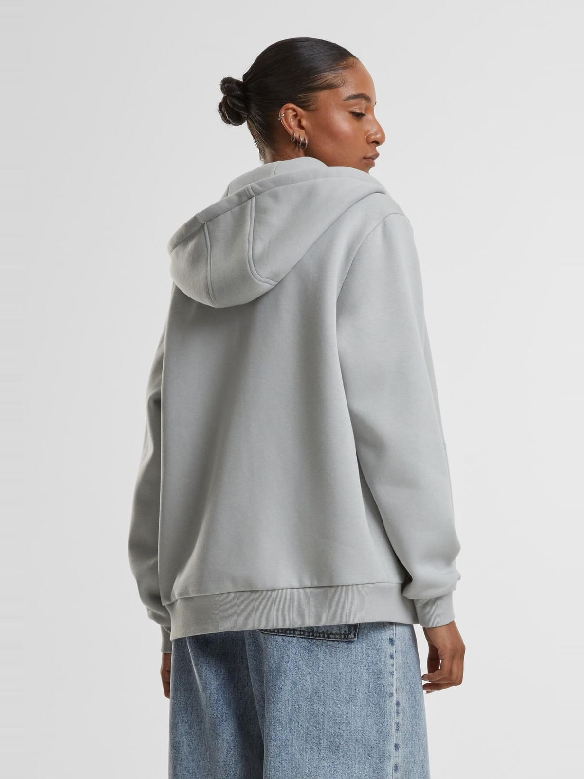 Γυναικεία Ζακέτα με Κουκούλα Fluffy Zip Hoody TB7286-02946 Urban Classics Lightasphalt