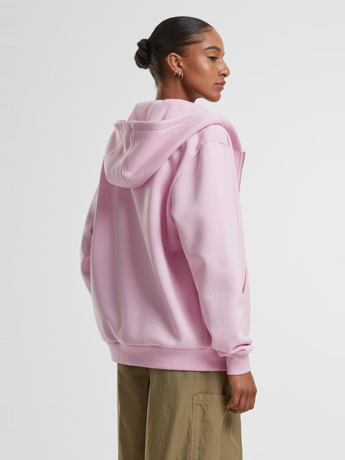 Γυναικεία Ζακέτα με Κουκούλα Fluffy Zip Hoody TB7286-12155 Urban Classics softpink