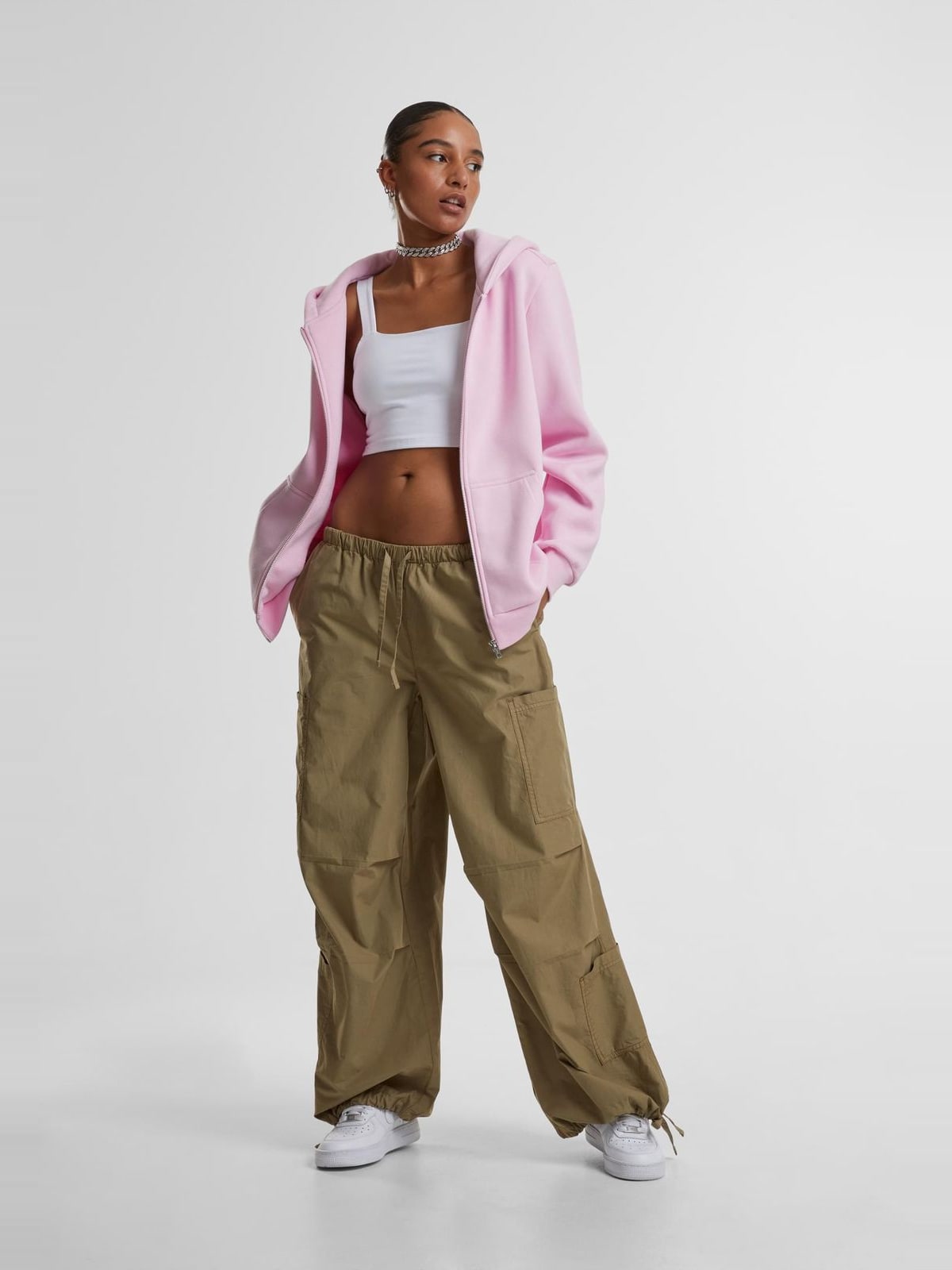 Γυναικεία Ζακέτα με Κουκούλα Fluffy Zip Hoody TB7286-12155 Urban Classics softpink