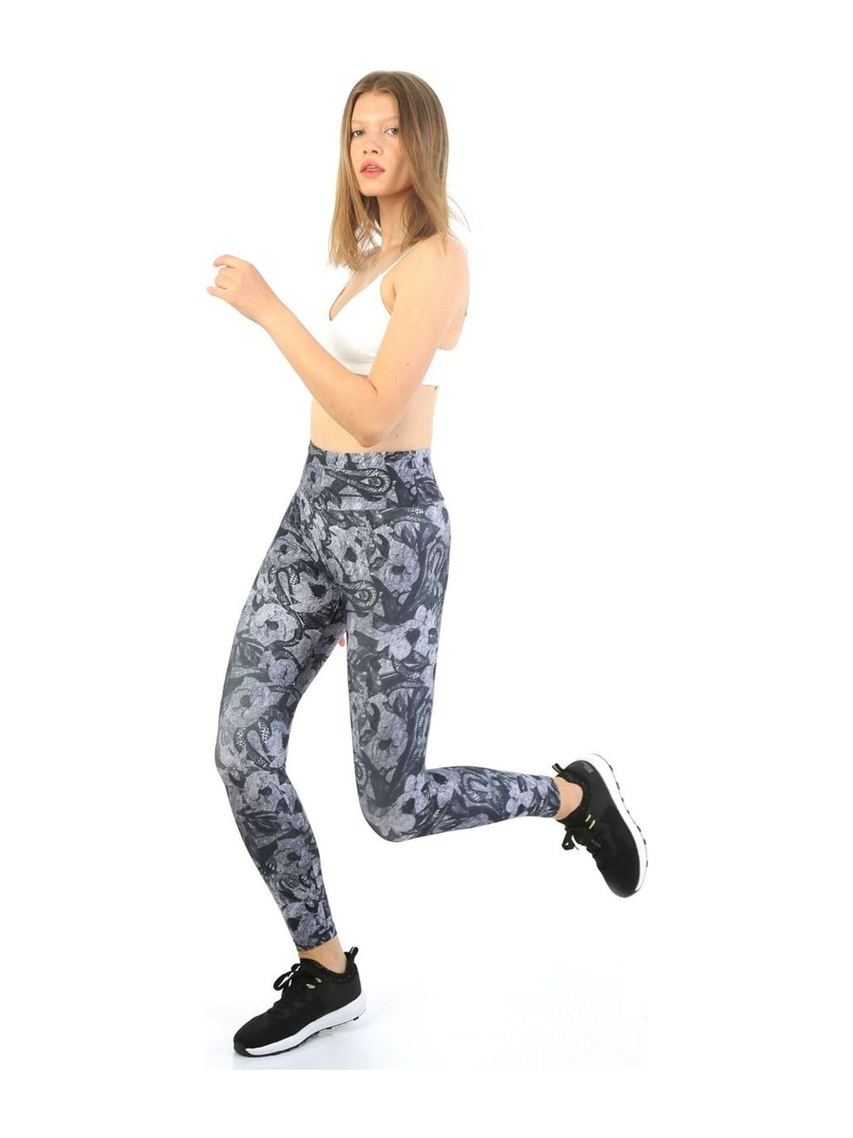 Αθλητικό κολάν SNAKE Dri-FIT John Frank 14475 Σκούρο Γκρί