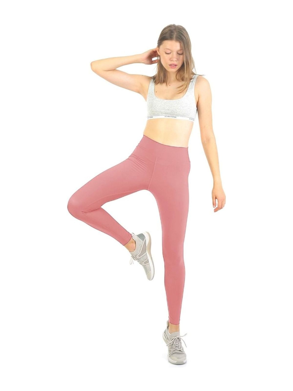 Αθλητικό κολάν LIGHT PINK Dri-FIT John Frank 17079 Απαλό Ροζ