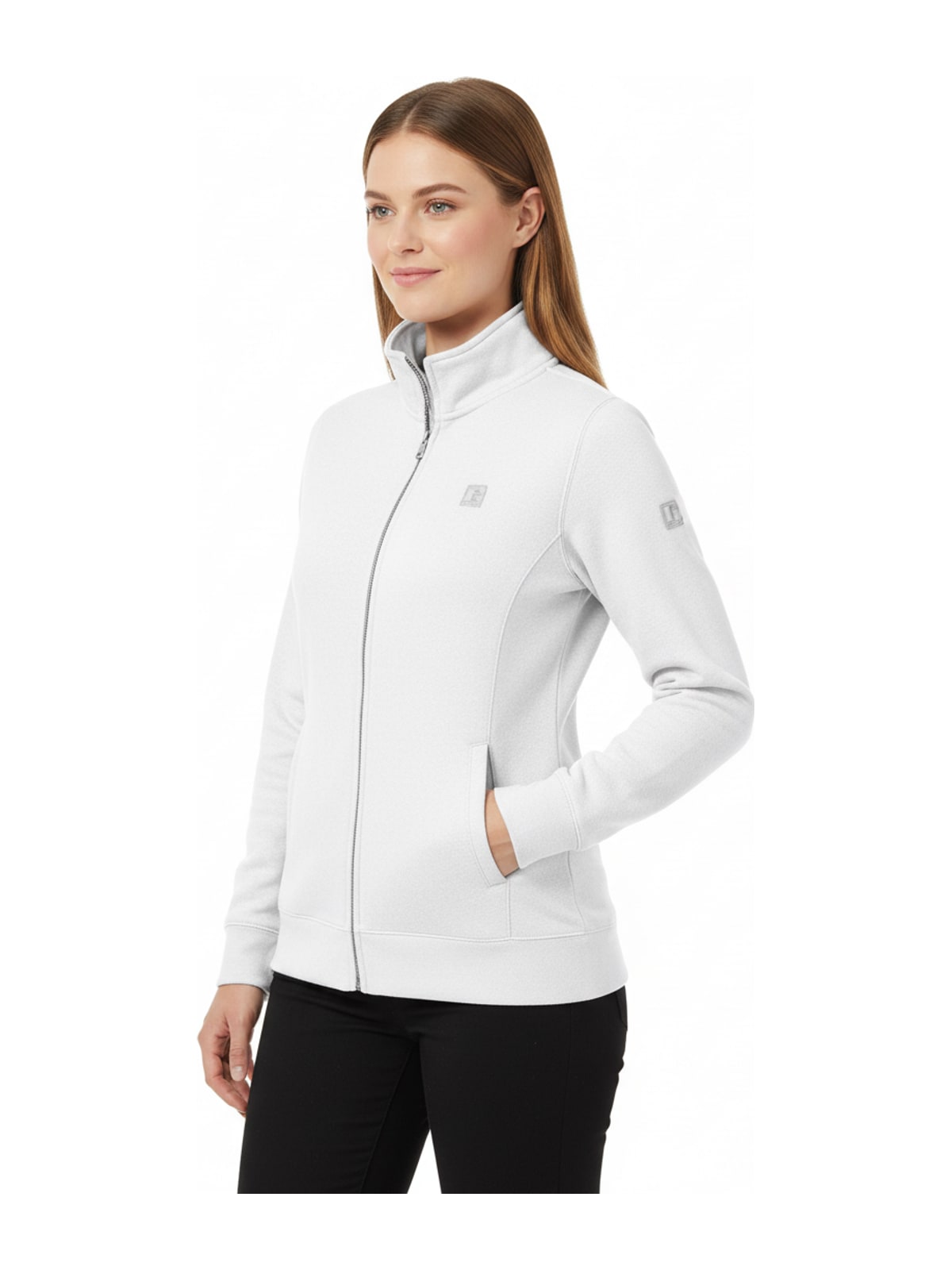 Γυναικείο Φούτερ με Φερμουάρ 0R267F0 Russell Authentic Zip White