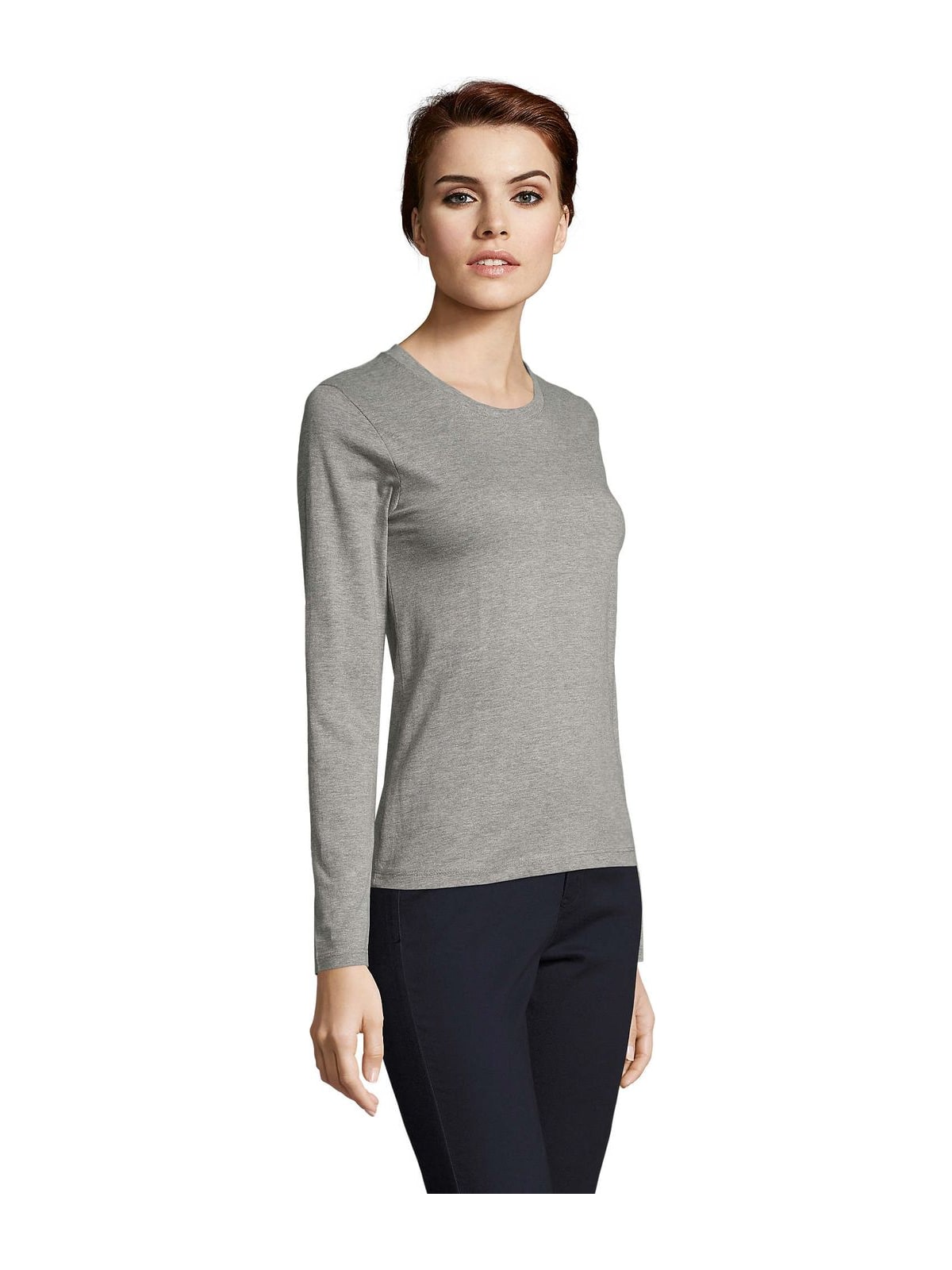 Γυναικείο T-shirt Μακρυμάνικο 02075 Sol's Imperial LSL Women Grey Melange
