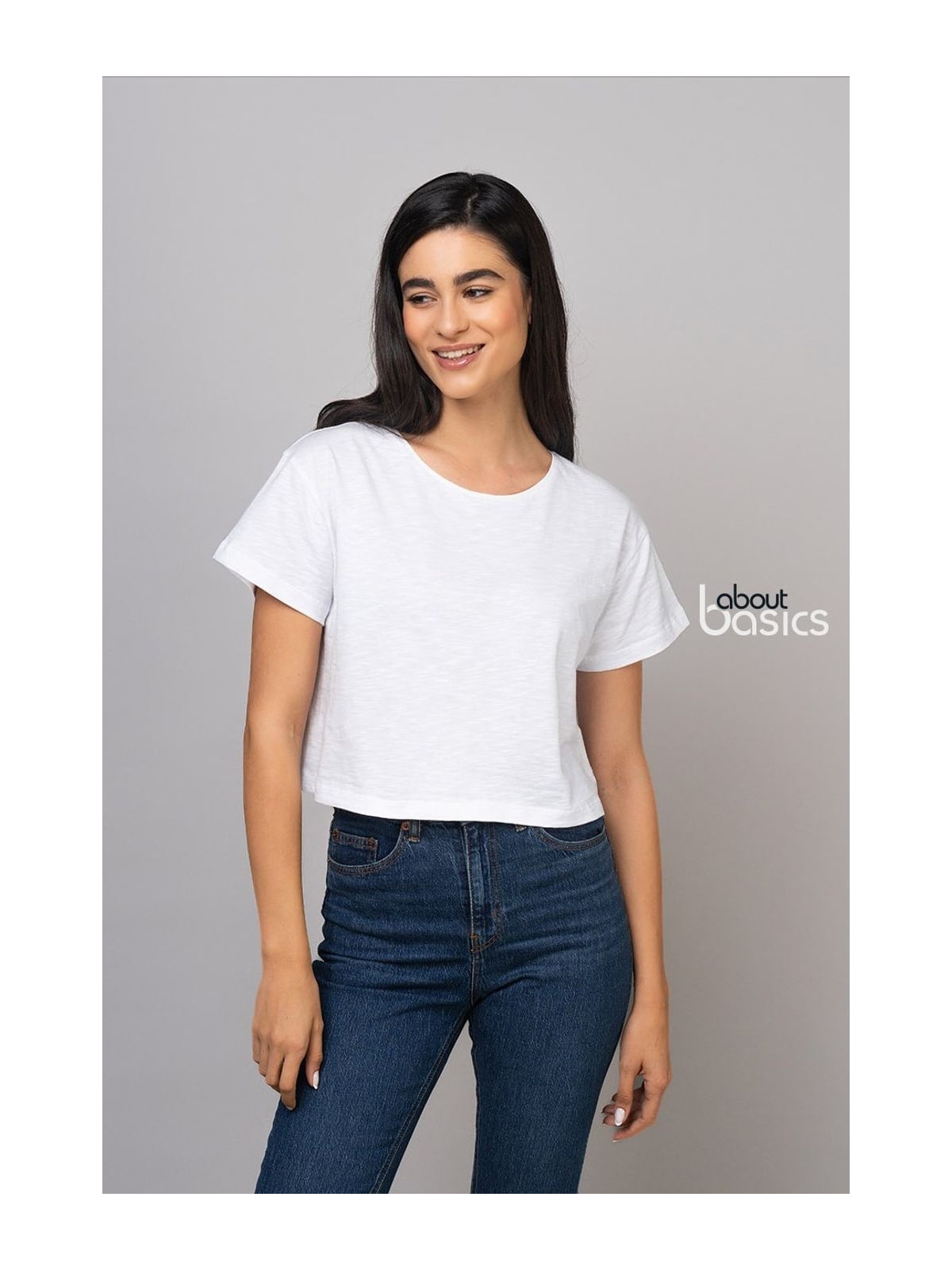 Γυναικείο Μπλουζάκι Crop 00590 About Basics Navy