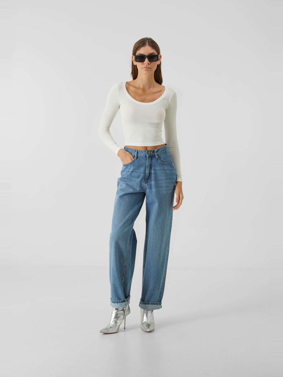Γυναικεία Μακρυμάνικη Μπλούζα Rib Jersey TB7147 Urban Classics offwhite