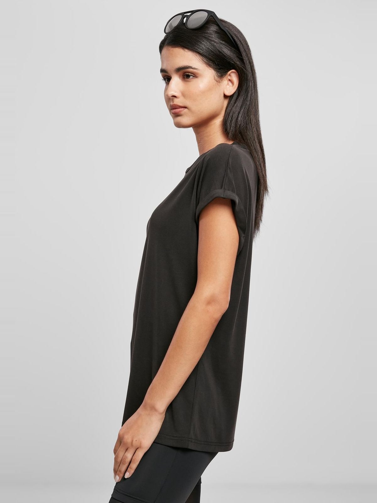 Γυναικείο T-shirt Modal Extended Shoulder TB4092 Urban Classics Black