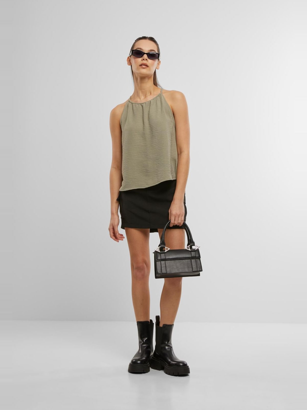 Ladies Structured Top TB7501 Urban Classics paleolive