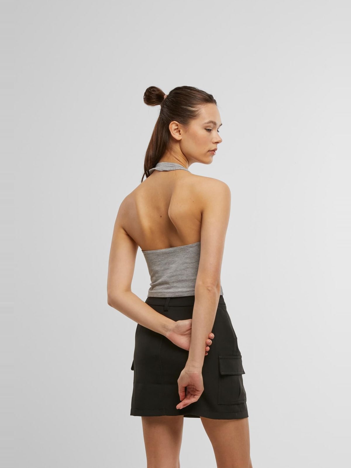 Γυναικείο Τοπ Basic Neckholder TB7533 Urban Classics Heathergrey