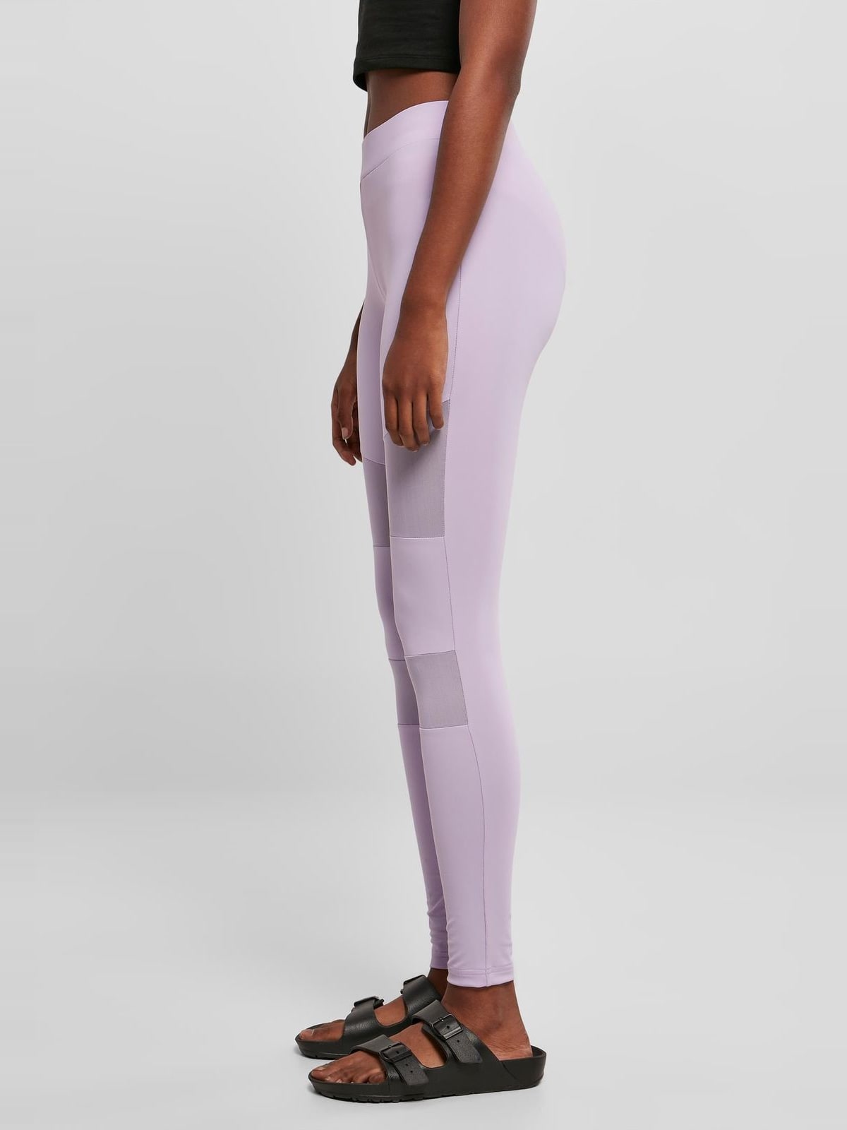 Γυναικείο Κολάν Tech Mesh TB1174 Urban Classics Black Lilac