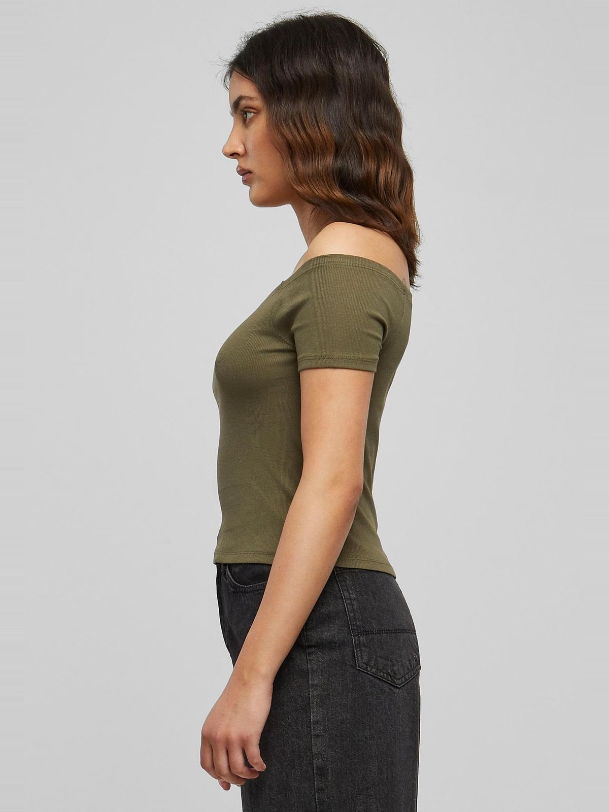 Γυναικεία Μπλούζα Off Shoulder TB1500 Urban Classics Olive