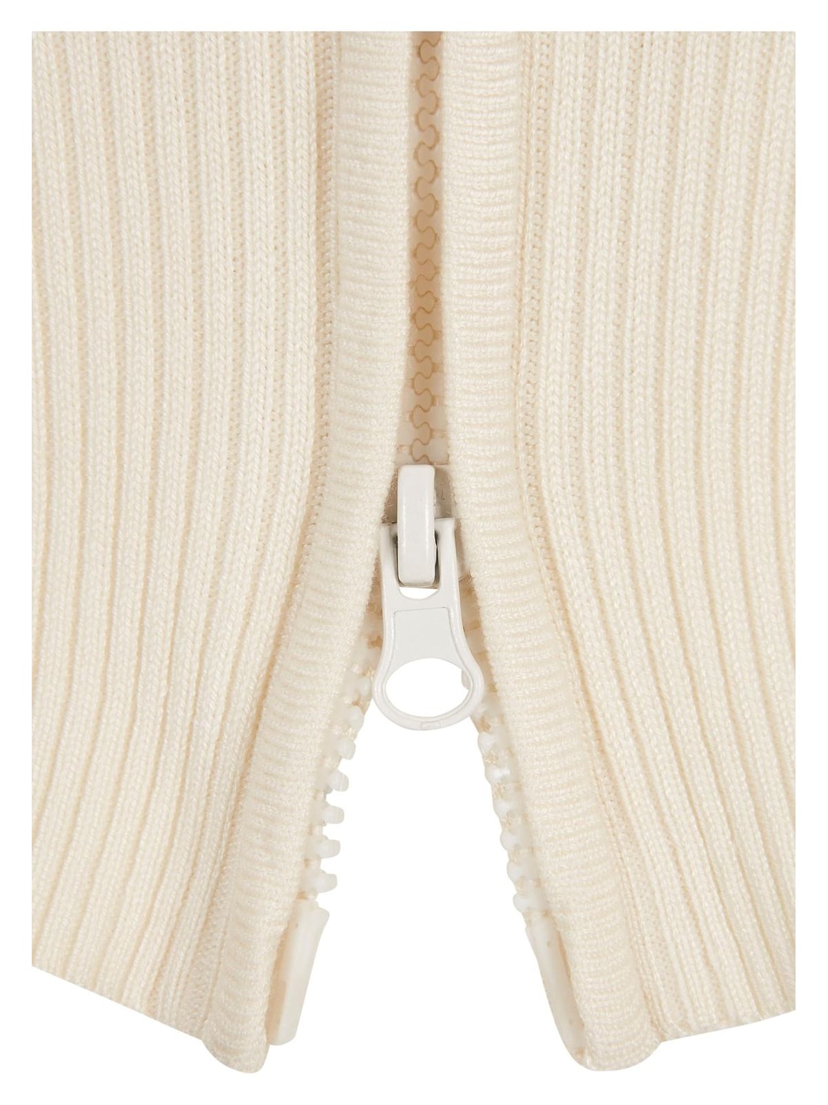 Γυναικεία Πλεκτή Ζακέτα Cropped με Φερμουάρ TB5089-02903 Urban Classics Whitesand