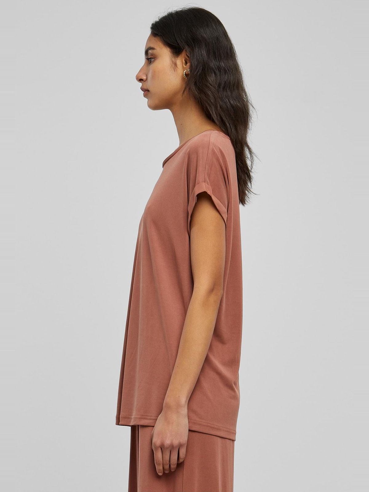 Γυναικείο T-Shirt Modal Extended Shoulder TB4092 Urban Classics Terracotta