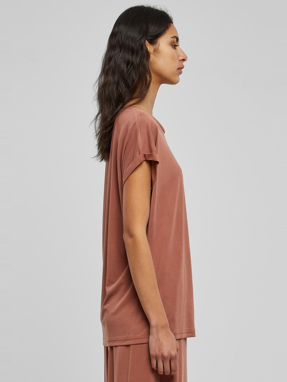 Γυναικείο T-Shirt Modal Extended Shoulder TB4092 Urban Classics Terracotta