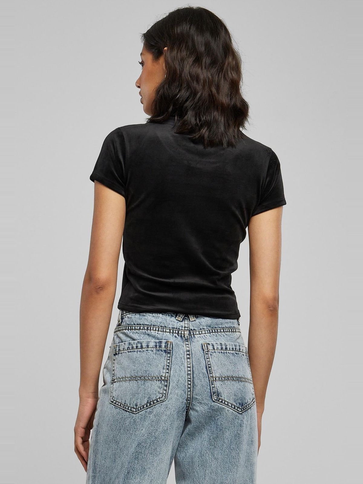 Γυναικείο Βελούδινο T-Shirt TB6052-00007 Urban Classics Black