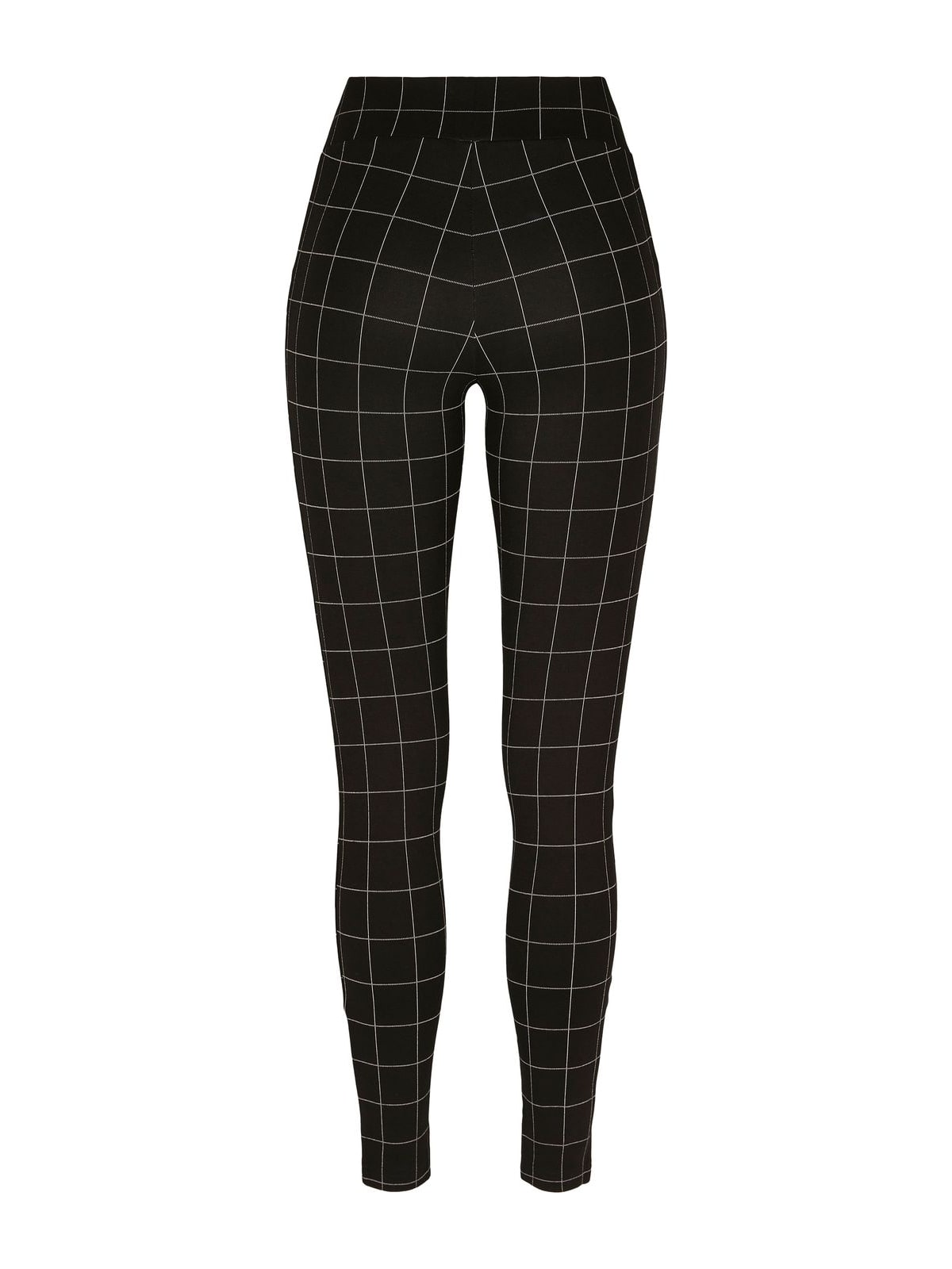 Γυναικείο Κολάν Ψηλόμεσο Καρό TB3000 Urban Classics Black/White